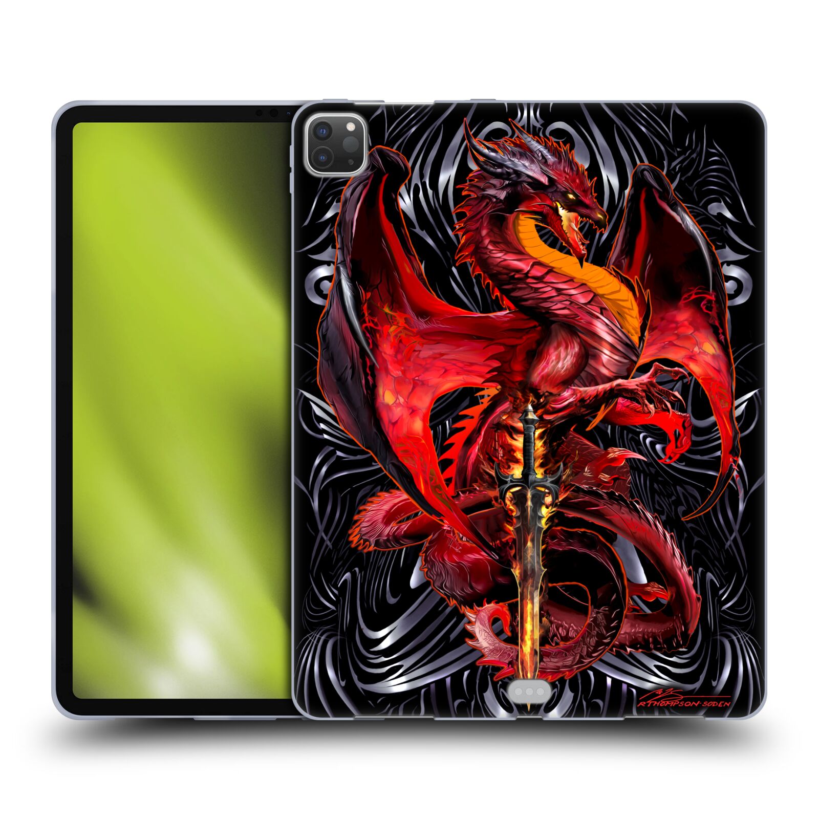 OFFICIAL RUTH THOMPSON DRAGONS WITH SWORDS GEL CASE FOR APPLE SAMSUNG KINDLE - 第 8/8 張圖片