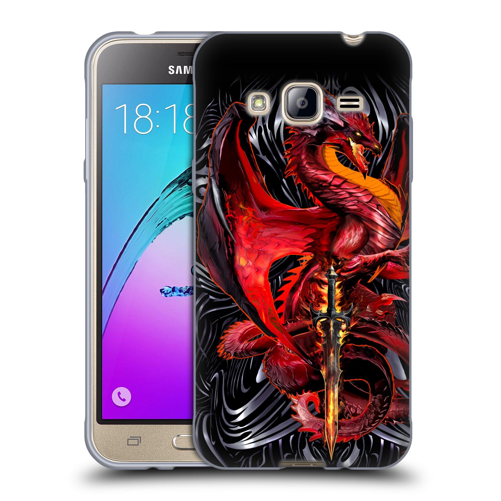 OFFICIAL RUTH THOMPSON DRAGONS WITH SWORDS SOFT GEL CASE FOR SAMSUNG PHONES 3 - Picture 14 of 14