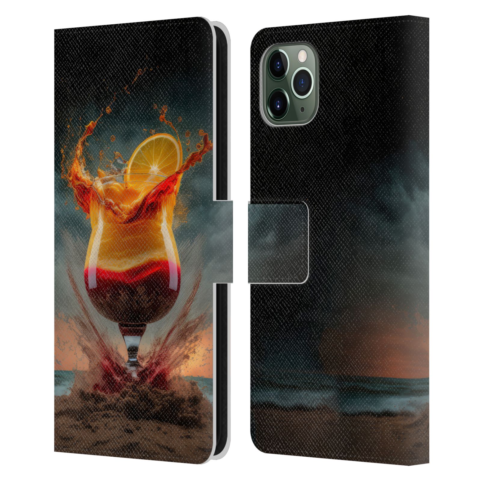 OFFICIEL SPACESCAPES COCKTAILS ÉTUI COQUE EN CUIR POUR APPLE iPHONE TÉLÉPHONES - Photo 12 sur 19