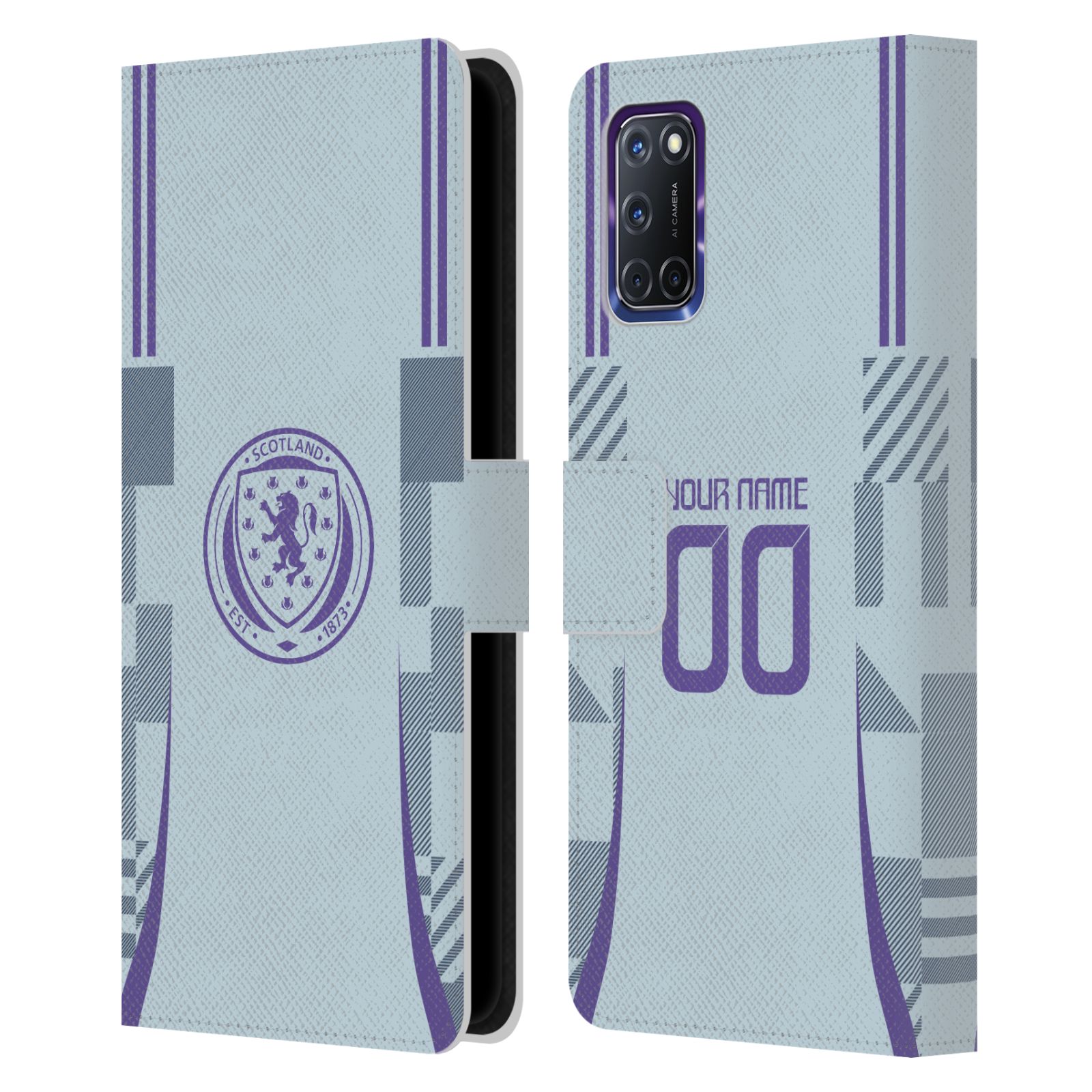 CUSTOMIZED SCOTLAND NATIONAL TEAM 2024/25 KIT LEATHER BOOK CASE FOR OPPO PHONES - 第 7/8 張圖片