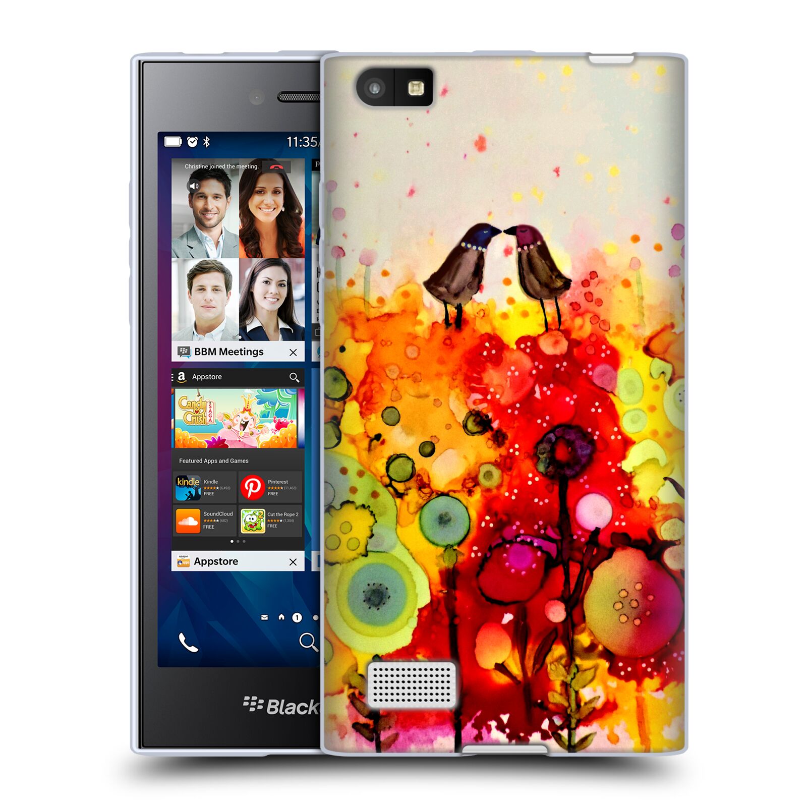 OFFICIAL SYLVIE DEMERS BIRDS 3 SOFT GEL CASE FOR BLACKBERRY PHONES - Picture 8 of 22