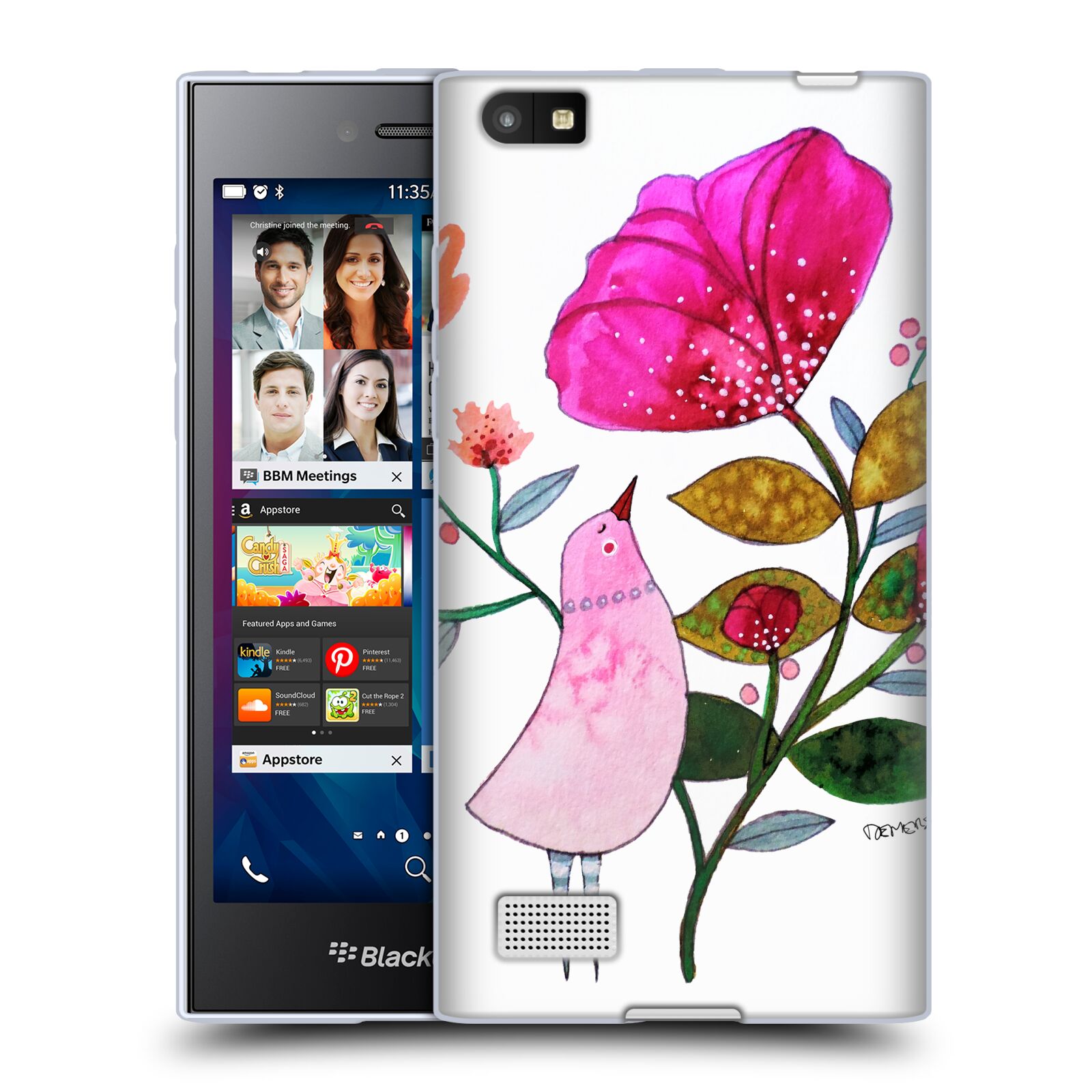 OFFICIAL SYLVIE DEMERS BIRDS 3 SOFT GEL CASE FOR BLACKBERRY PHONES - Picture 9 of 22