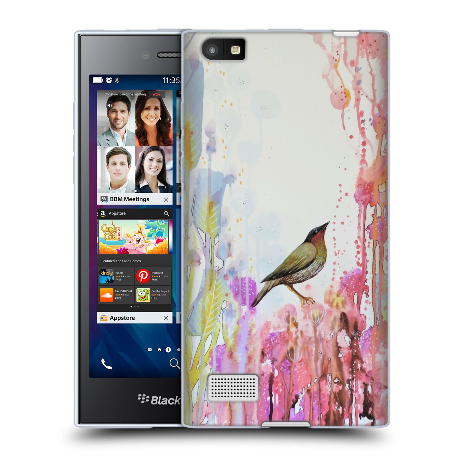 OFFICIAL SYLVIE DEMERS BIRDS 3 SOFT GEL CASE FOR BLACKBERRY PHONES - Picture 10 of 22