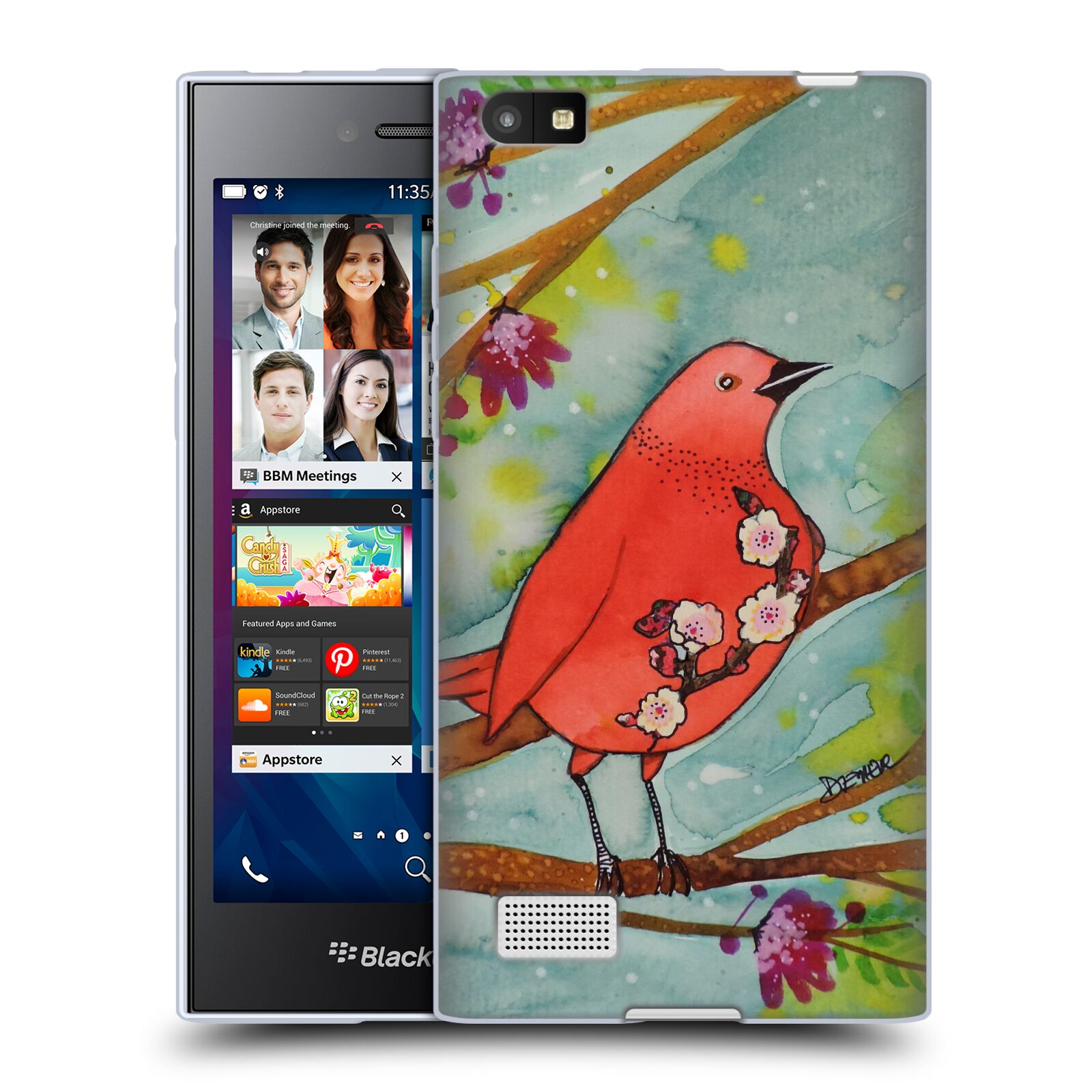 OFFICIAL SYLVIE DEMERS BIRDS 3 SOFT GEL CASE FOR BLACKBERRY PHONES - Picture 11 of 22