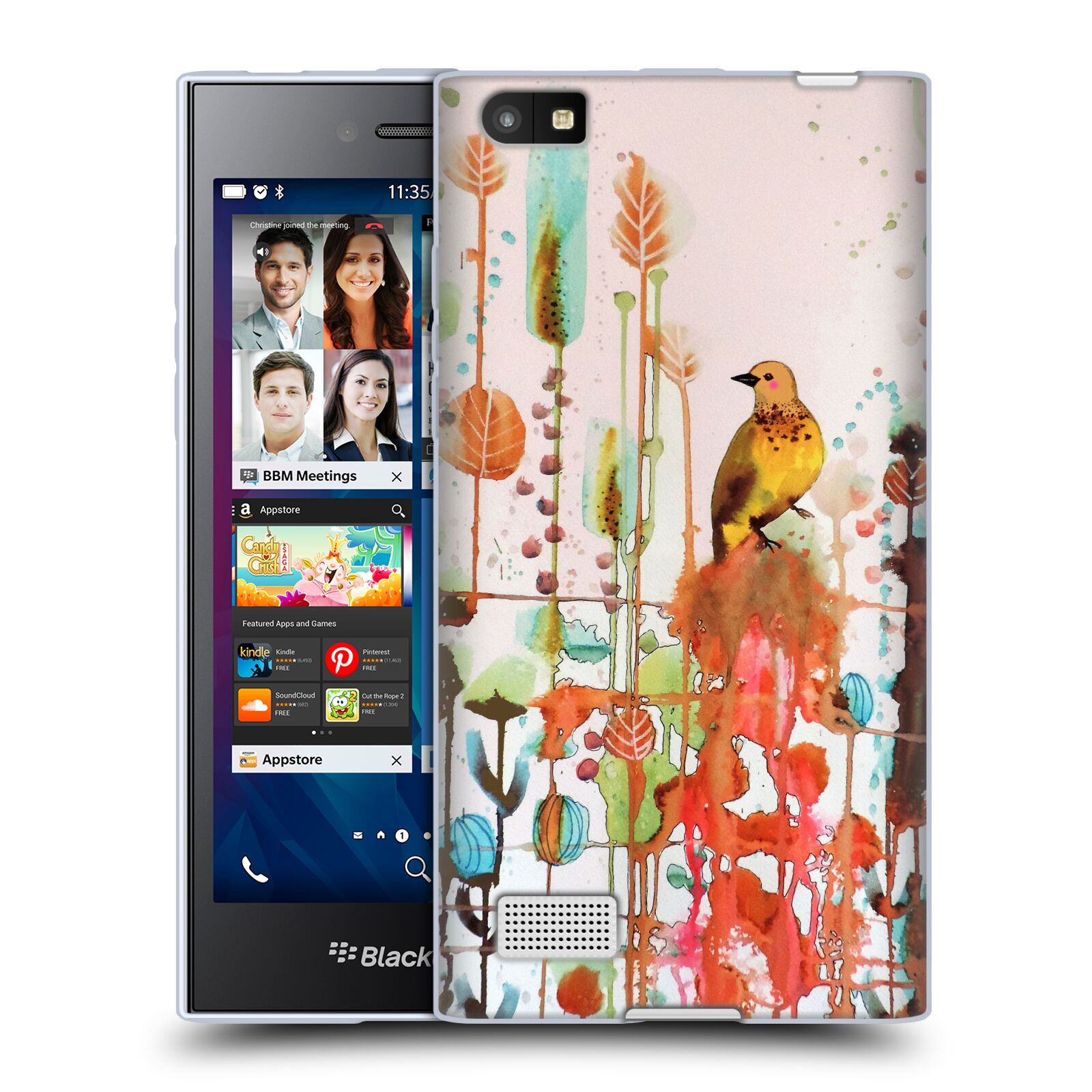 OFFICIAL SYLVIE DEMERS BIRDS 3 SOFT GEL CASE FOR BLACKBERRY PHONES - Picture 12 of 22