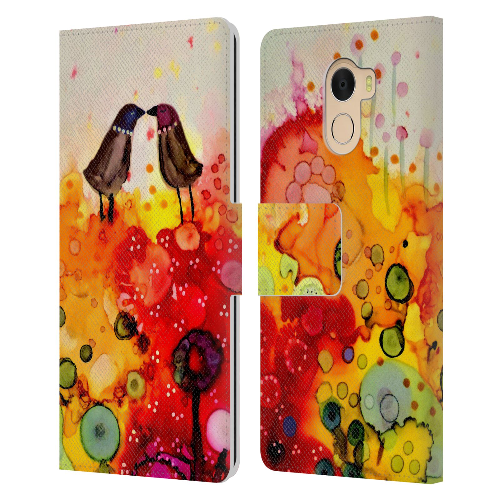FUNDA BILLETERA LIBRO 3 CUERO OFICIAL SYLVIE DEMERS BIRDS PARA WILEYFOX Y ESENCIAL - Imagen 7 de 21