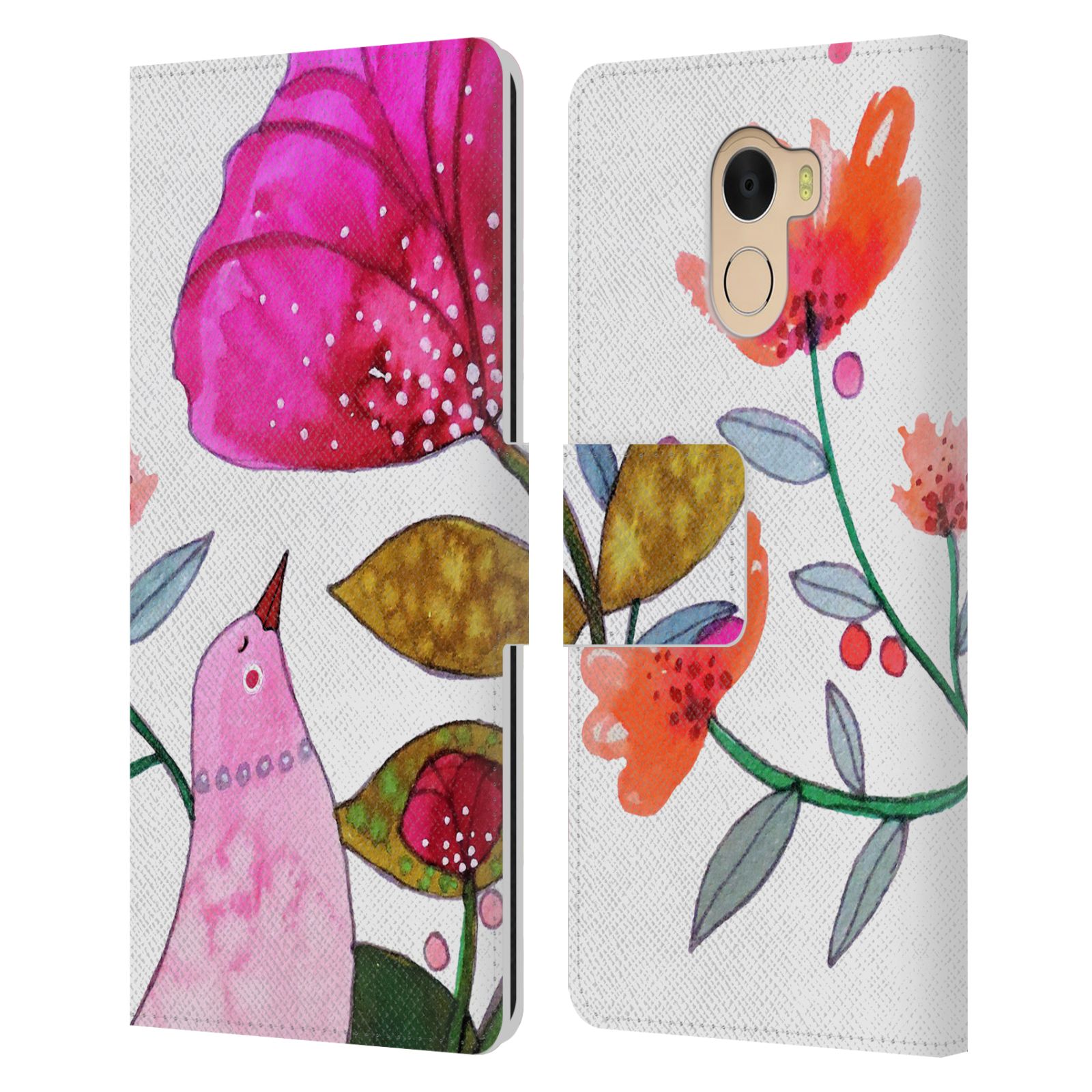 FUNDA BILLETERA LIBRO 3 CUERO OFICIAL SYLVIE DEMERS BIRDS PARA WILEYFOX Y ESENCIAL - Imagen 8 de 21
