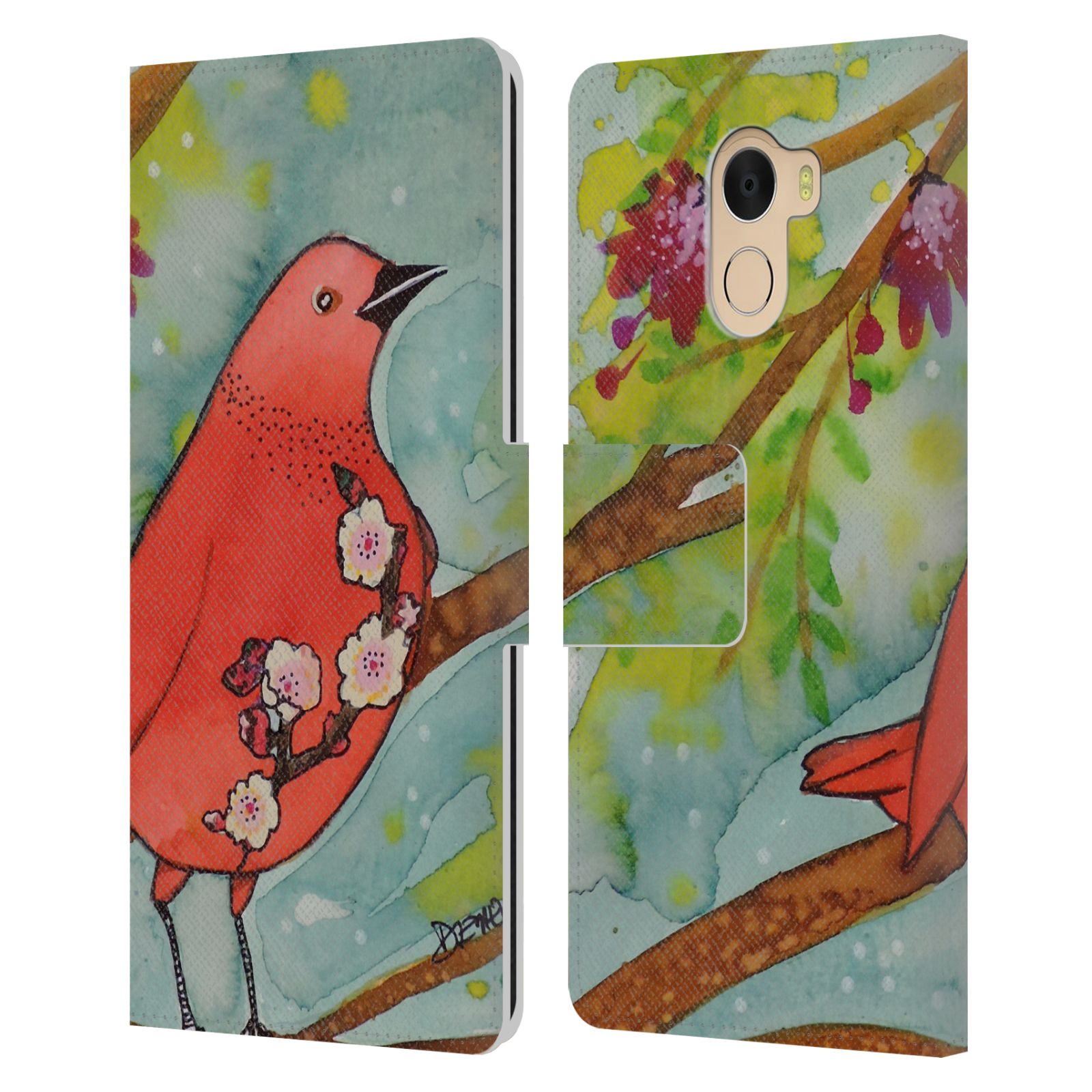 FUNDA BILLETERA LIBRO 3 CUERO OFICIAL SYLVIE DEMERS BIRDS PARA WILEYFOX Y ESENCIAL - Imagen 10 de 21