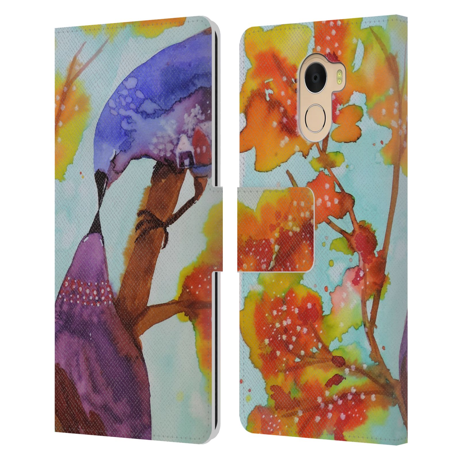 FUNDA BILLETERA LIBRO 3 CUERO OFICIAL SYLVIE DEMERS BIRDS PARA WILEYFOX Y ESENCIAL - Imagen 12 de 21