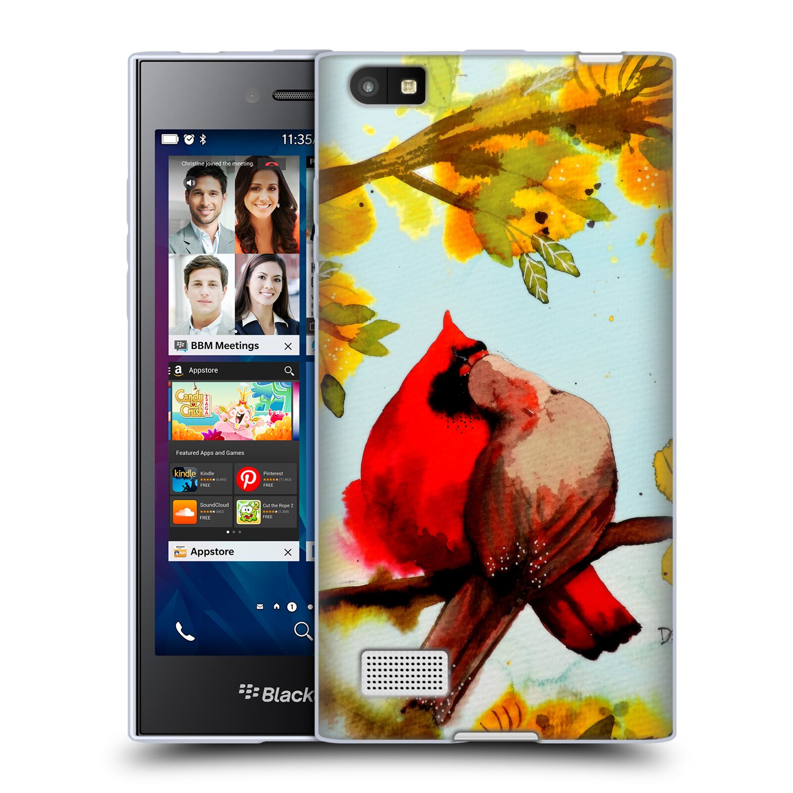 OFFICIAL SYLVIE DEMERS BIRDS 3 SOFT GEL CASE FOR BLACKBERRY PHONES - Picture 14 of 22