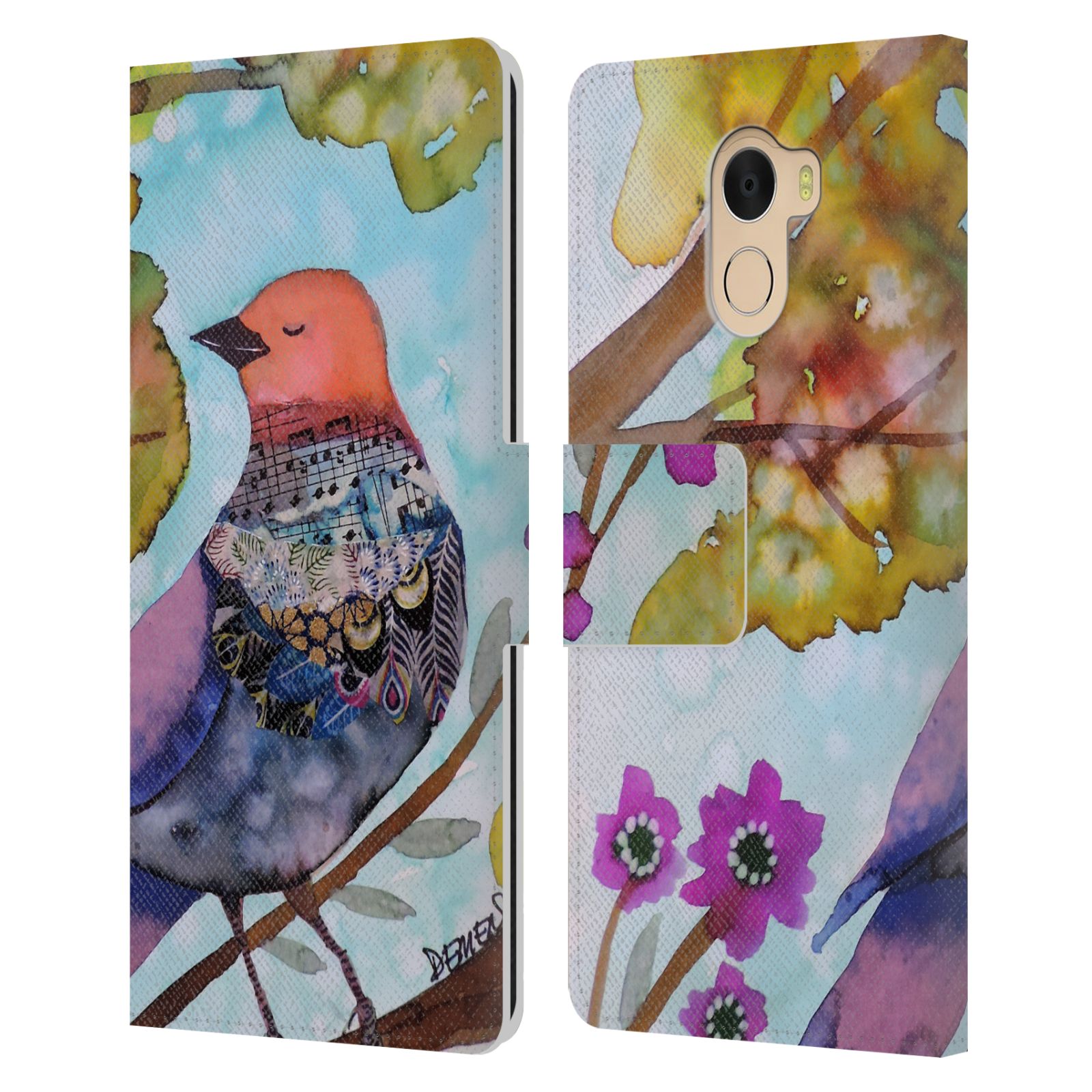 FUNDA BILLETERA LIBRO 3 CUERO OFICIAL SYLVIE DEMERS BIRDS PARA WILEYFOX Y ESENCIAL - Imagen 15 de 21