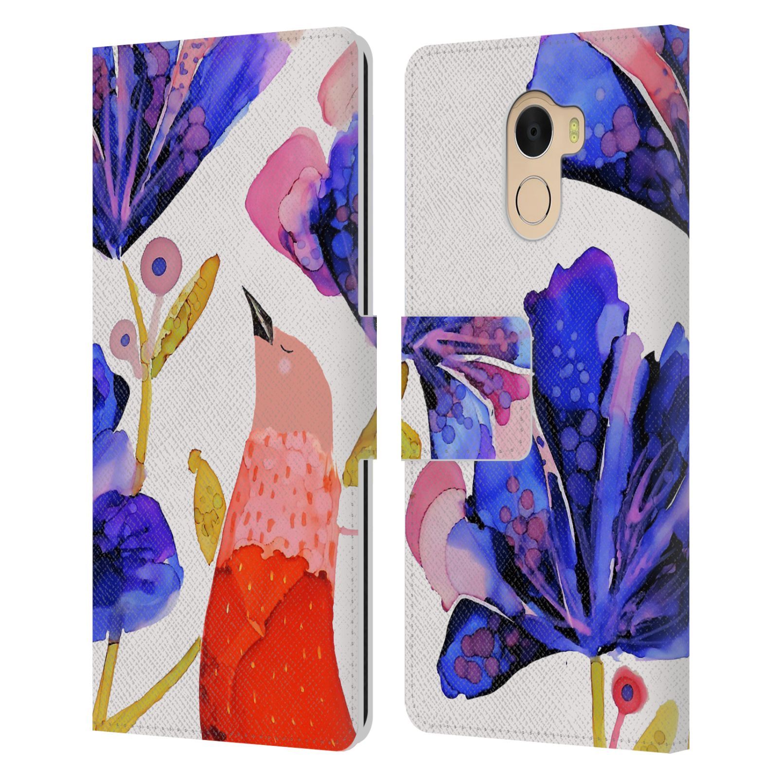 FUNDA BILLETERA LIBRO 3 CUERO OFICIAL SYLVIE DEMERS BIRDS PARA WILEYFOX Y ESENCIAL - Imagen 16 de 21