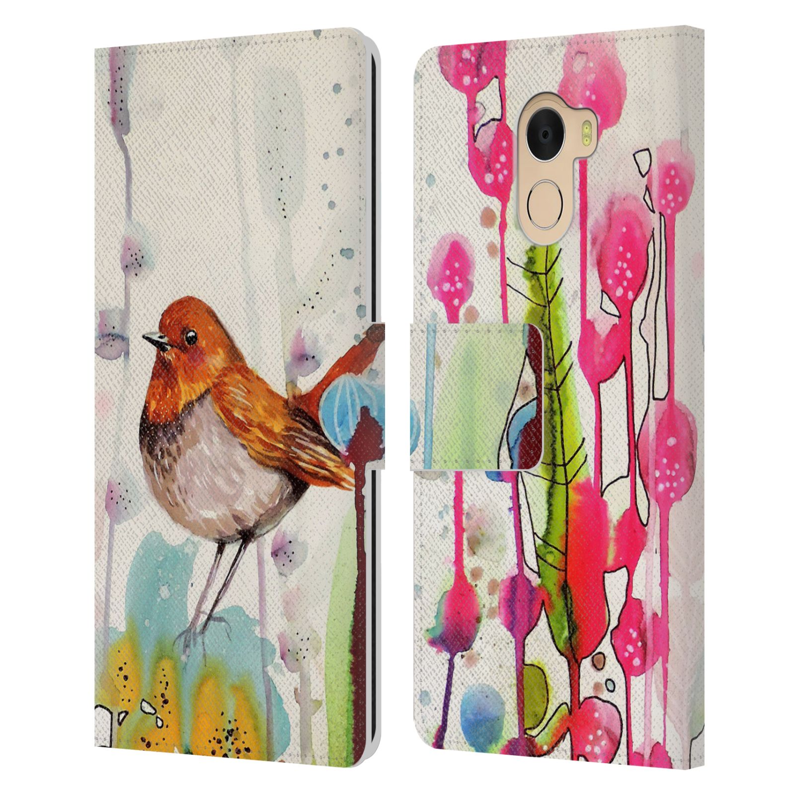 FUNDA BILLETERA LIBRO 3 CUERO OFICIAL SYLVIE DEMERS BIRDS PARA WILEYFOX Y ESENCIAL - Imagen 18 de 21