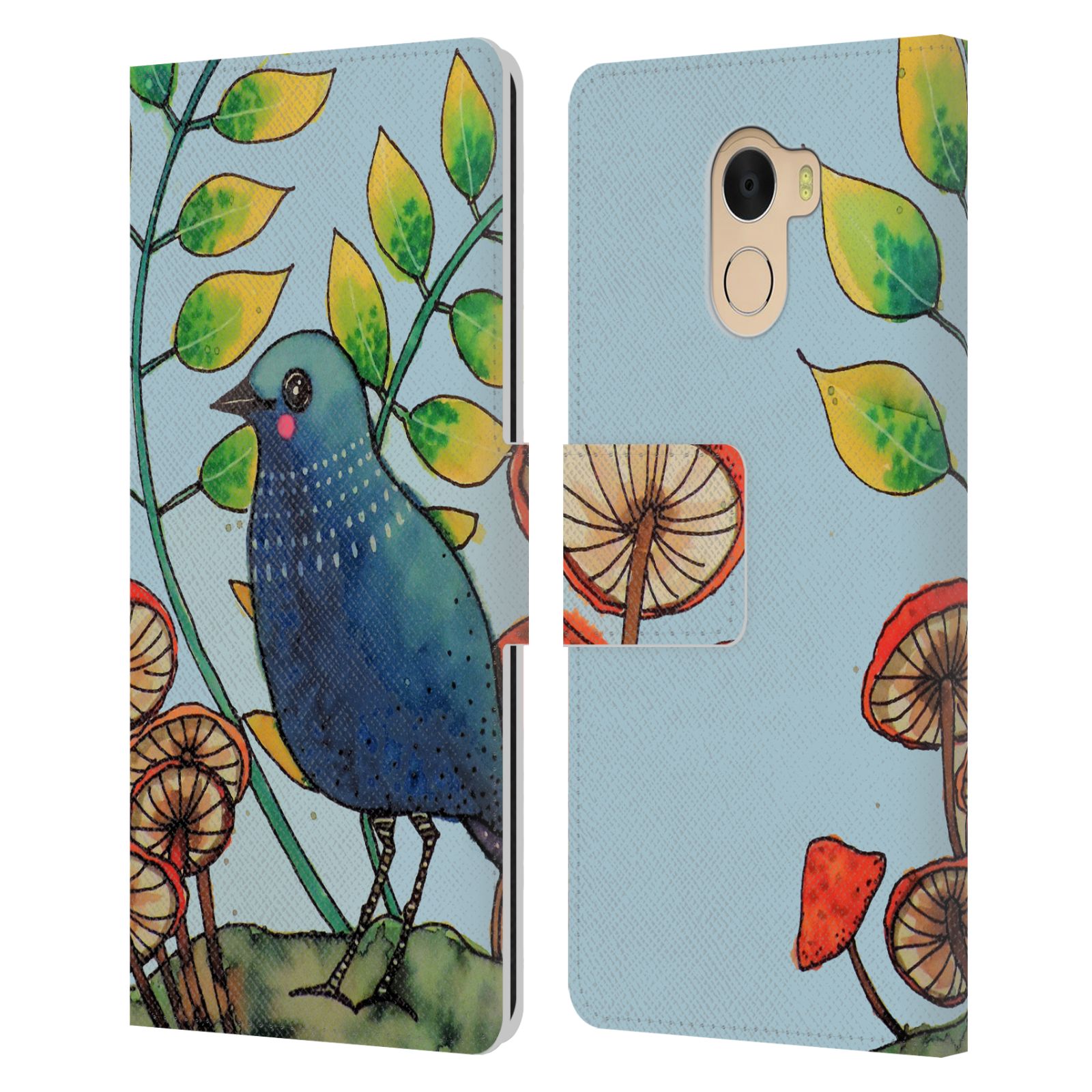FUNDA BILLETERA LIBRO 3 CUERO OFICIAL SYLVIE DEMERS BIRDS PARA WILEYFOX Y ESENCIAL - Imagen 19 de 21