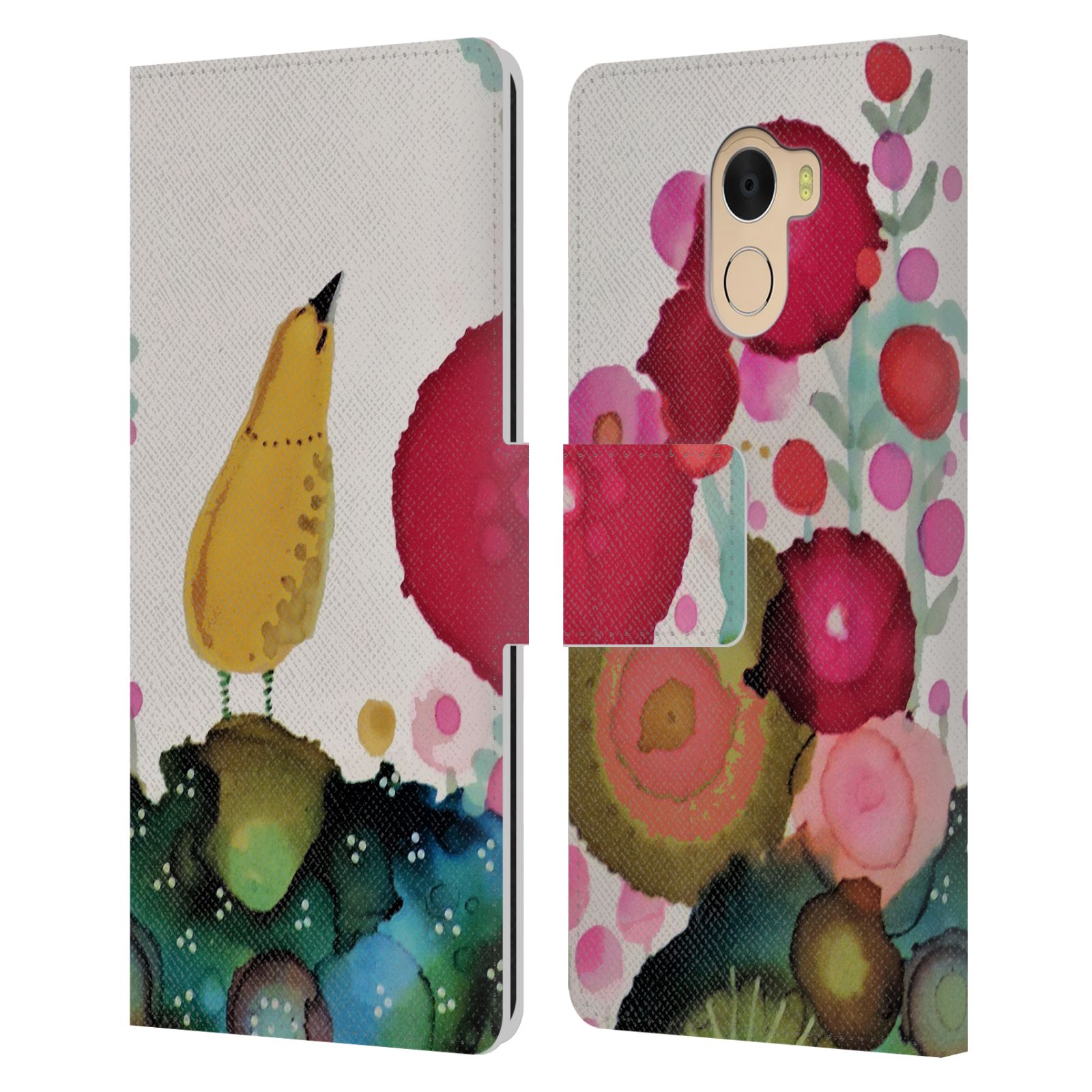 FUNDA BILLETERA LIBRO 3 CUERO OFICIAL SYLVIE DEMERS BIRDS PARA WILEYFOX Y ESENCIAL - Imagen 21 de 21