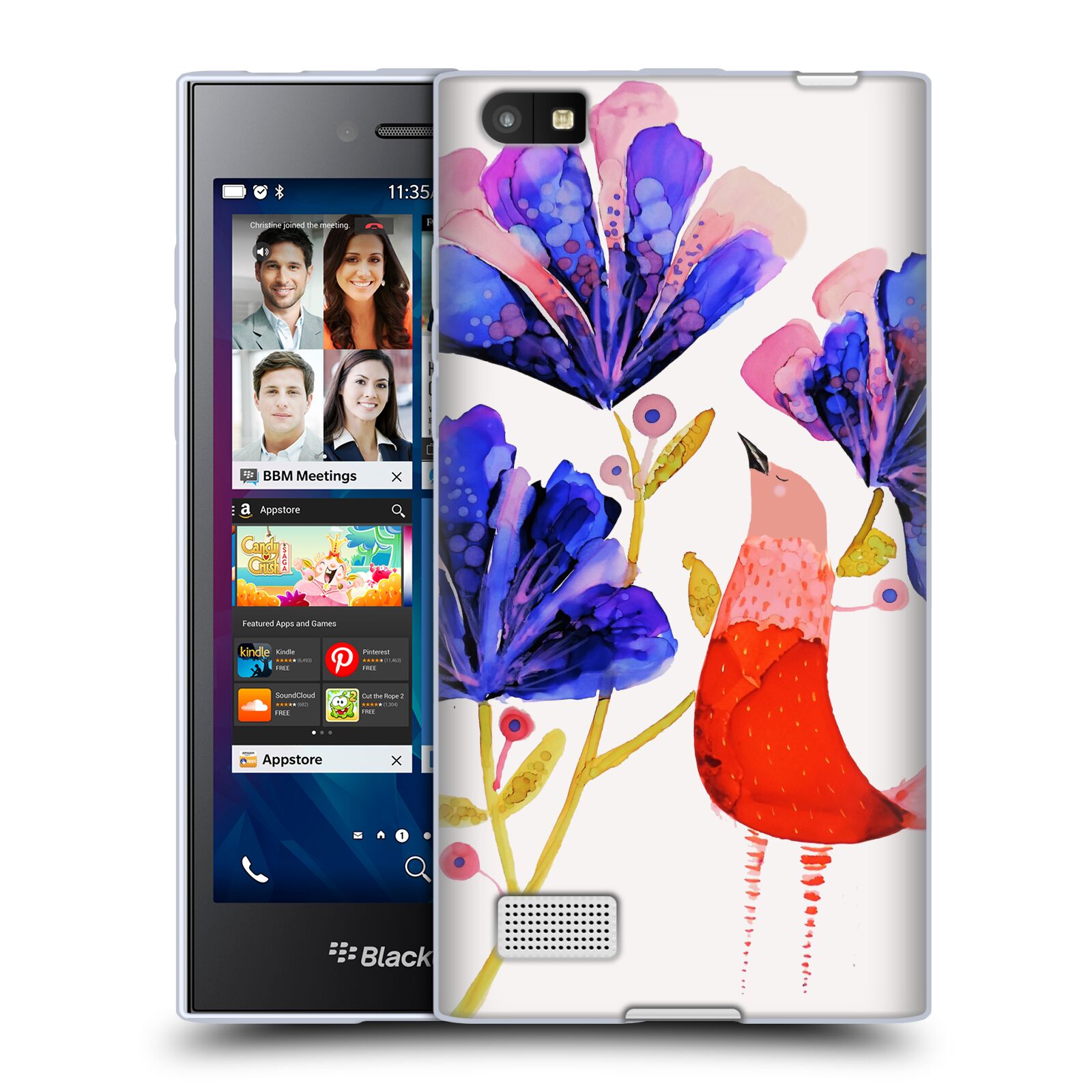 OFFICIAL SYLVIE DEMERS BIRDS 3 SOFT GEL CASE FOR BLACKBERRY PHONES - Picture 17 of 22