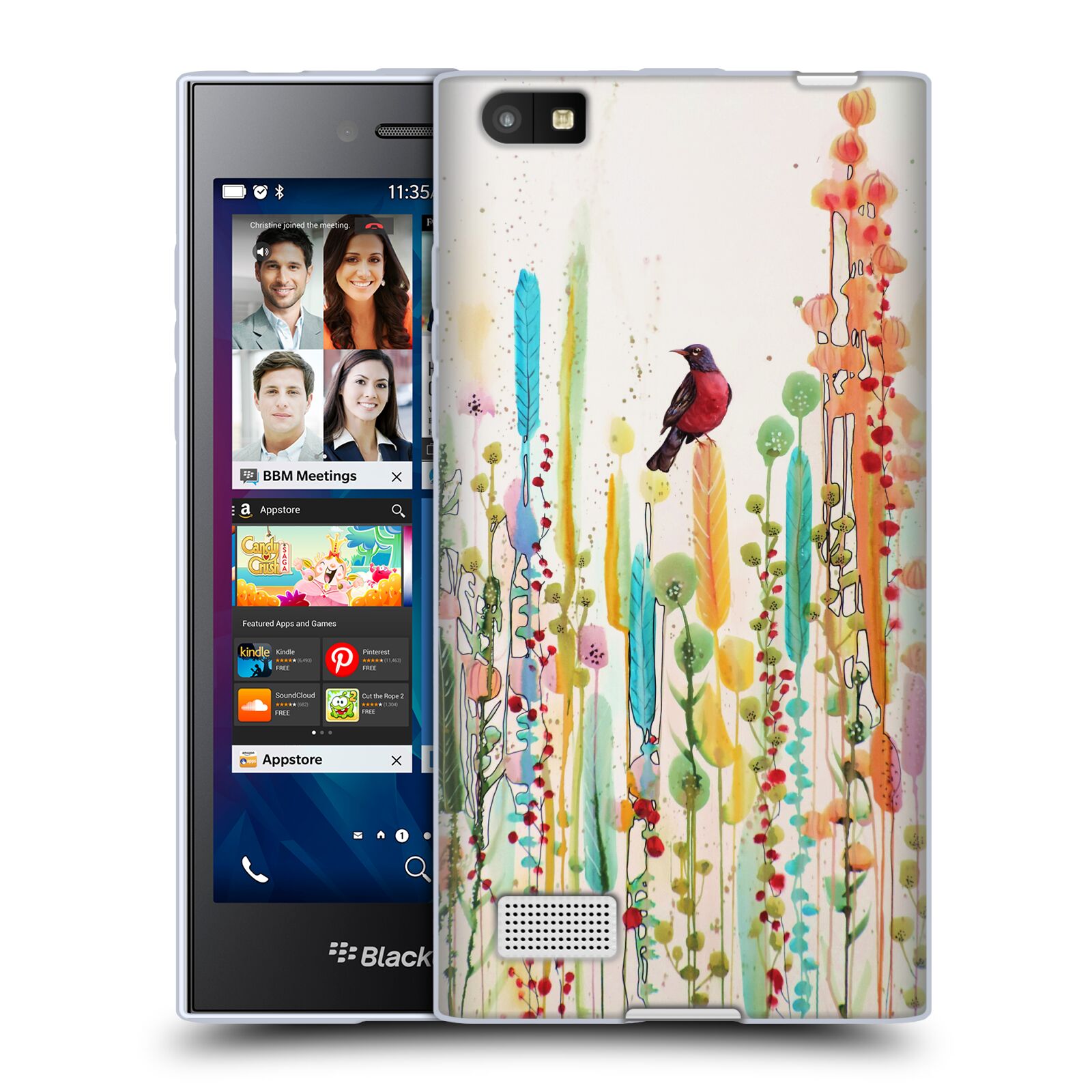 OFFICIAL SYLVIE DEMERS BIRDS 3 SOFT GEL CASE FOR BLACKBERRY PHONES - Picture 18 of 22