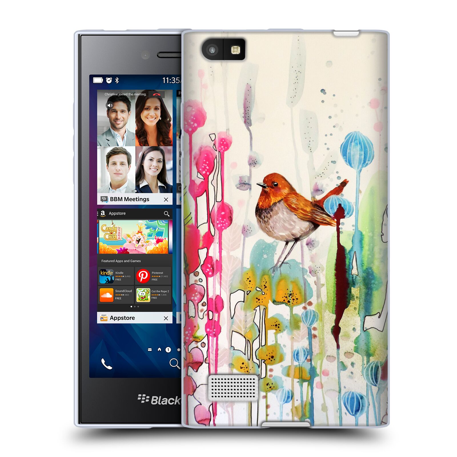 OFFICIAL SYLVIE DEMERS BIRDS 3 SOFT GEL CASE FOR BLACKBERRY PHONES - Picture 19 of 22