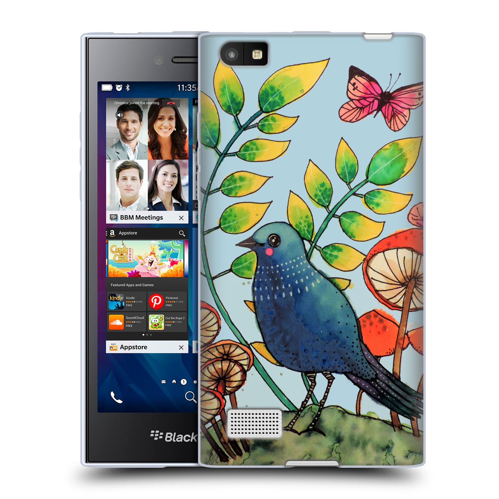 OFFICIAL SYLVIE DEMERS BIRDS 3 SOFT GEL CASE FOR BLACKBERRY PHONES - Picture 20 of 22