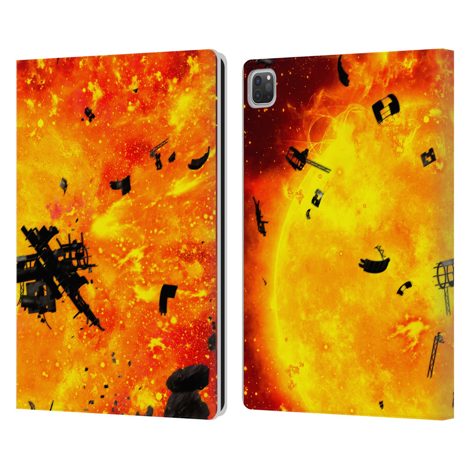 SIMONE GATTERWE CLOUD AND SPACE LEATHER BOOK WALLET CASE COVER FOR APPLE iPAD - Picture 9 of 18