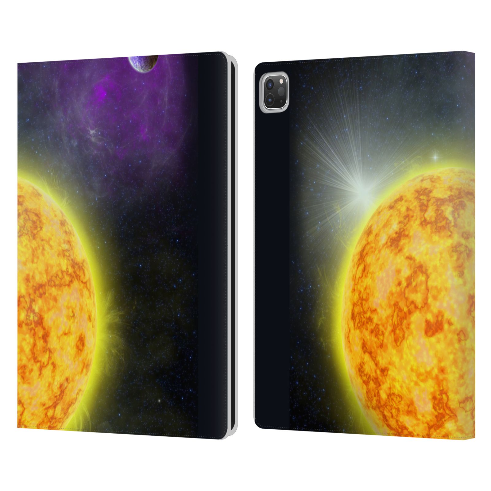 SIMONE GATTERWE CLOUD AND SPACE LEATHER BOOK WALLET CASE COVER FOR APPLE iPAD - Picture 17 of 18