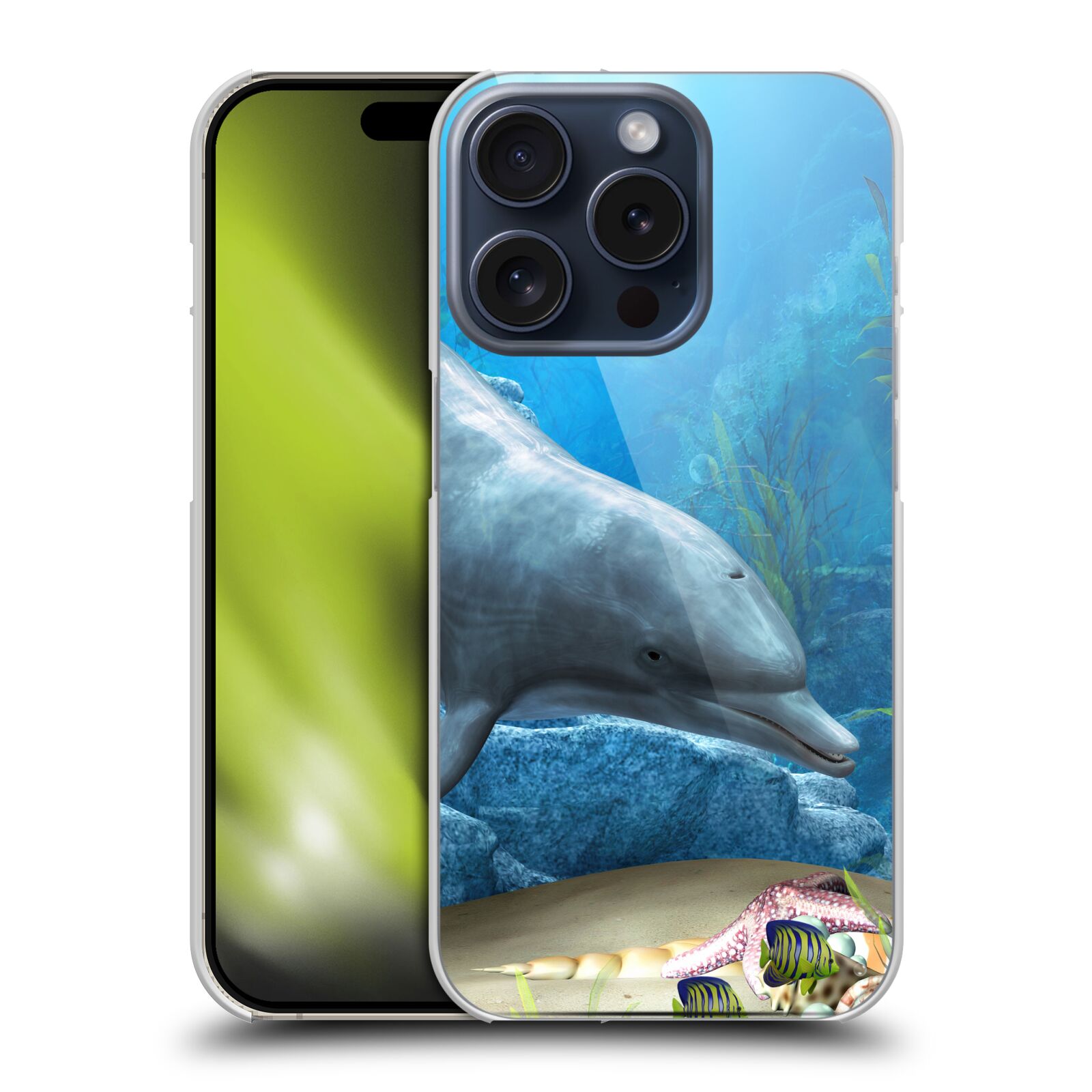 OFFICIAL SIMONE GATTERWE DOLPHINS HARD BACK CASE FOR APPLE iPHONE PHONES