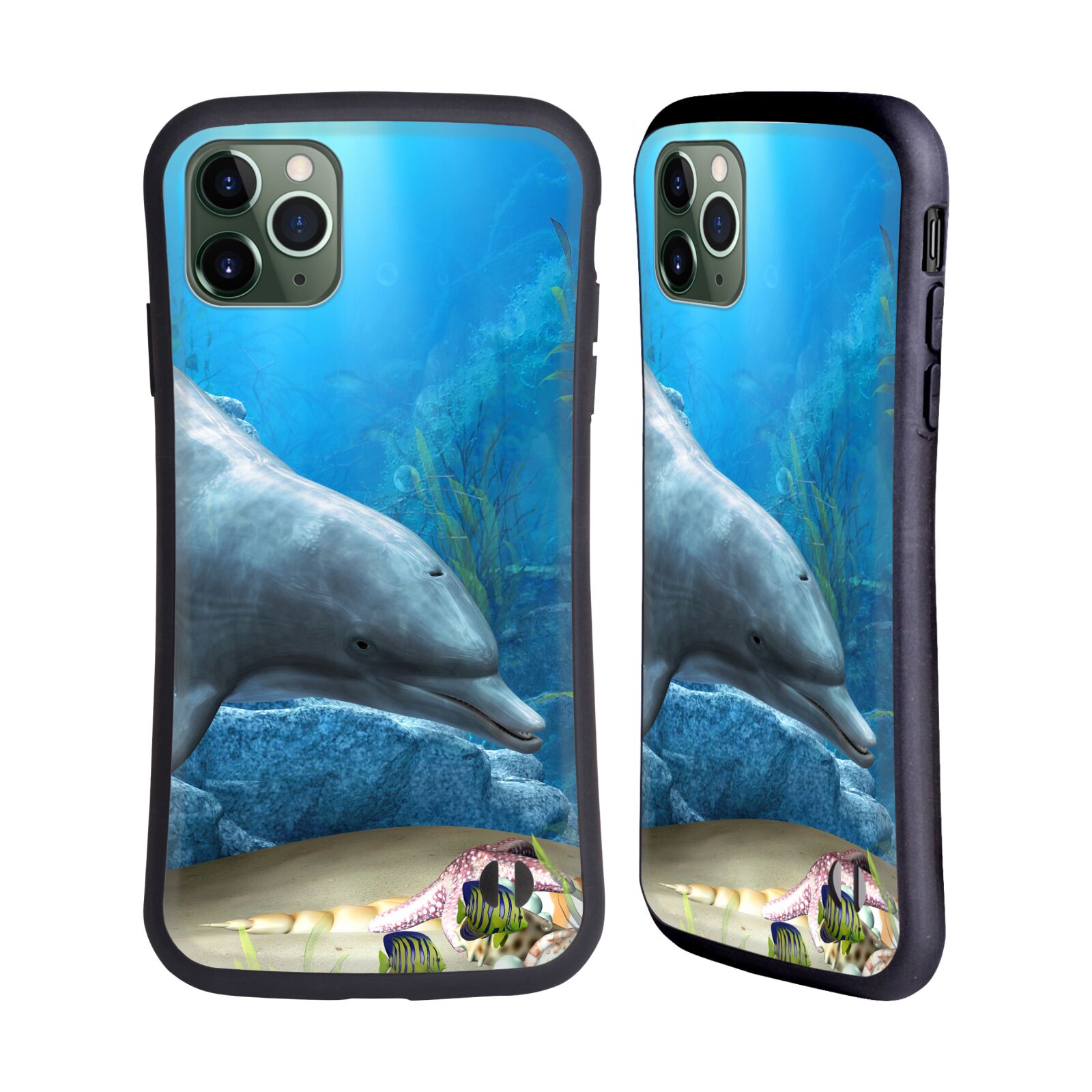 OFFICIAL SIMONE GATTERWE DOLPHINS HYBRID CASE FOR APPLE iPHONES PHONES