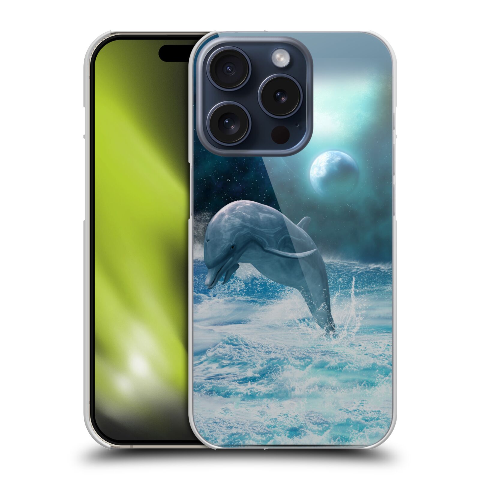 OFFICIAL SIMONE GATTERWE DOLPHINS HARD BACK CASE FOR APPLE iPHONE PHONES