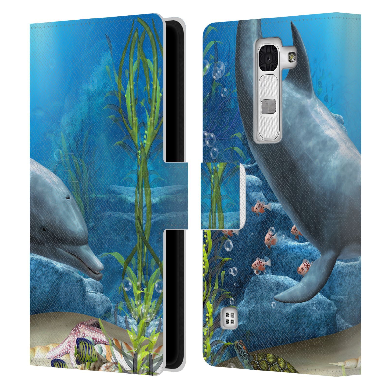 OFFICIAL SIMONE GATTERWE DOLPHINS LEATHER BOOK WALLET CASE COVER FOR LG PHONES 2 - Picture 8 of 21