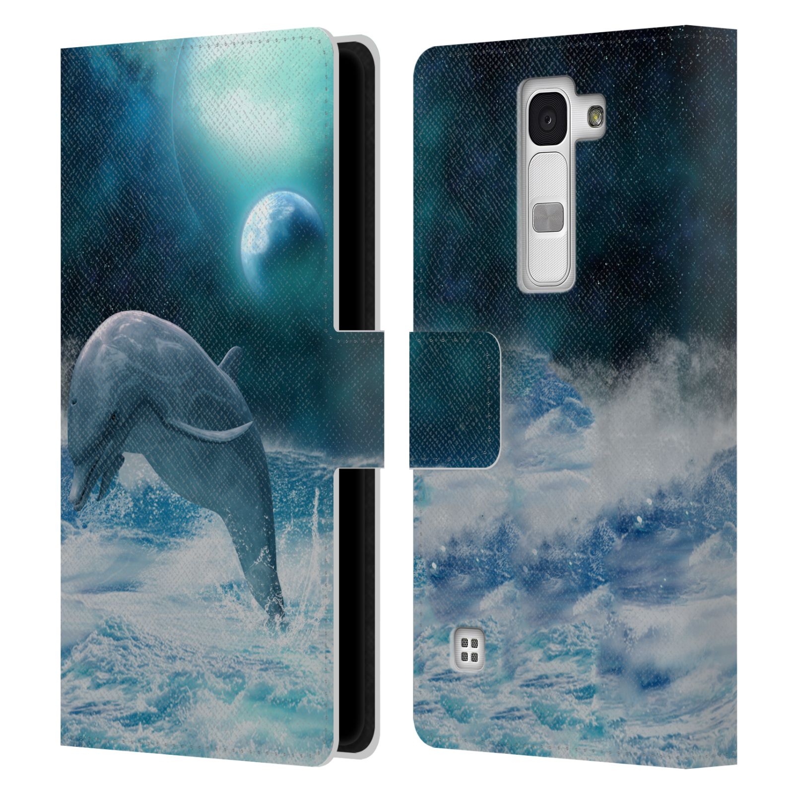 OFFICIAL SIMONE GATTERWE DOLPHINS LEATHER BOOK WALLET CASE COVER FOR LG PHONES 2 - Picture 10 of 21