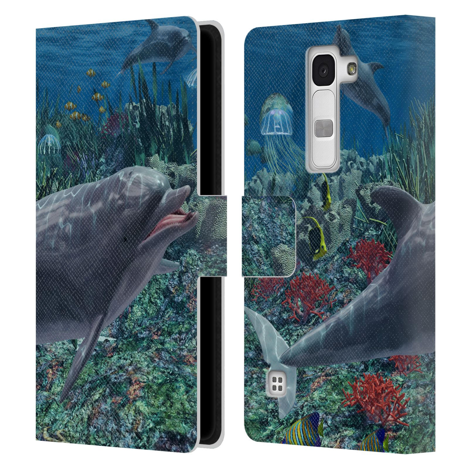 OFFICIAL SIMONE GATTERWE DOLPHINS LEATHER BOOK WALLET CASE COVER FOR LG PHONES 2 - Picture 17 of 21