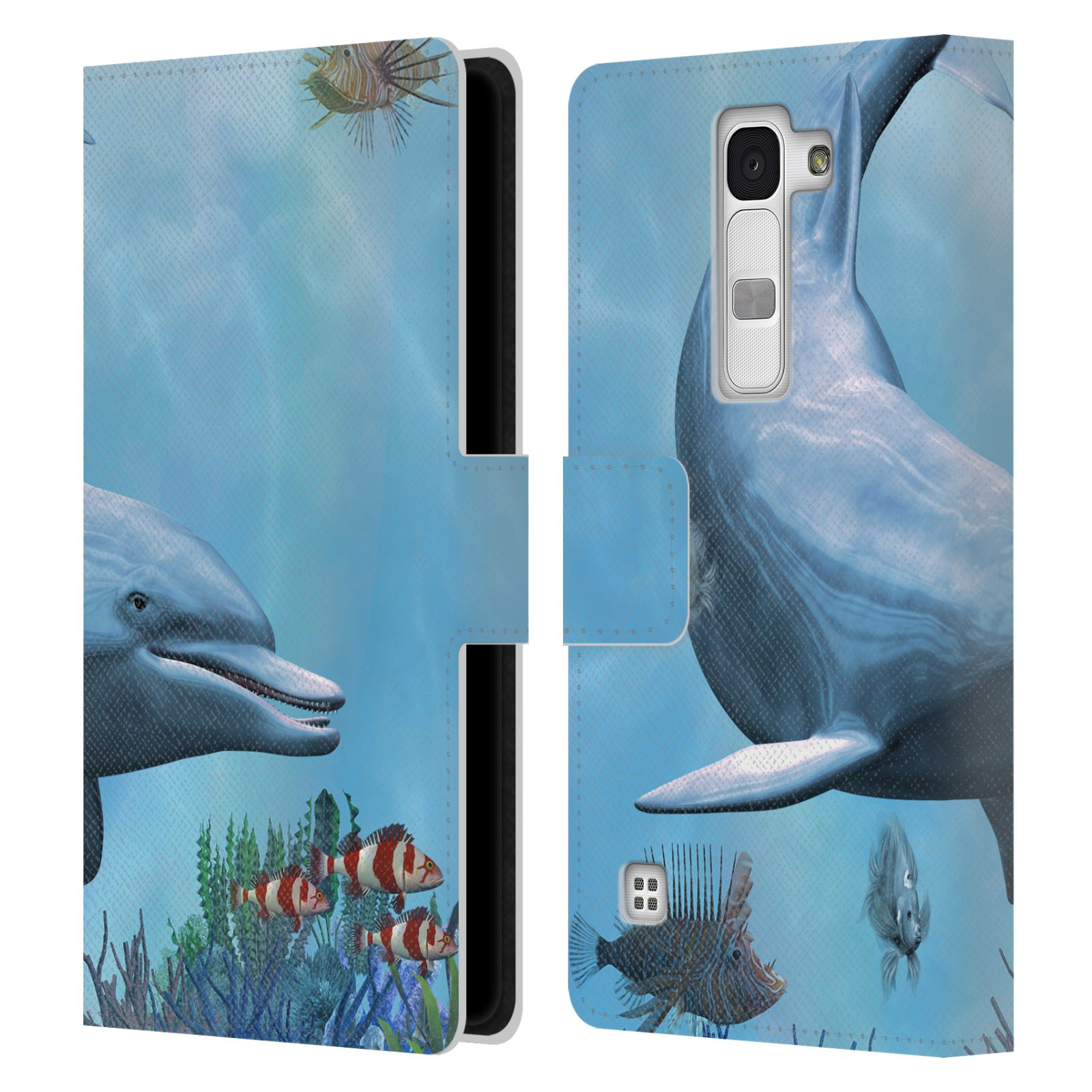 OFFICIAL SIMONE GATTERWE DOLPHINS LEATHER BOOK WALLET CASE COVER FOR LG PHONES 2 - Picture 18 of 21