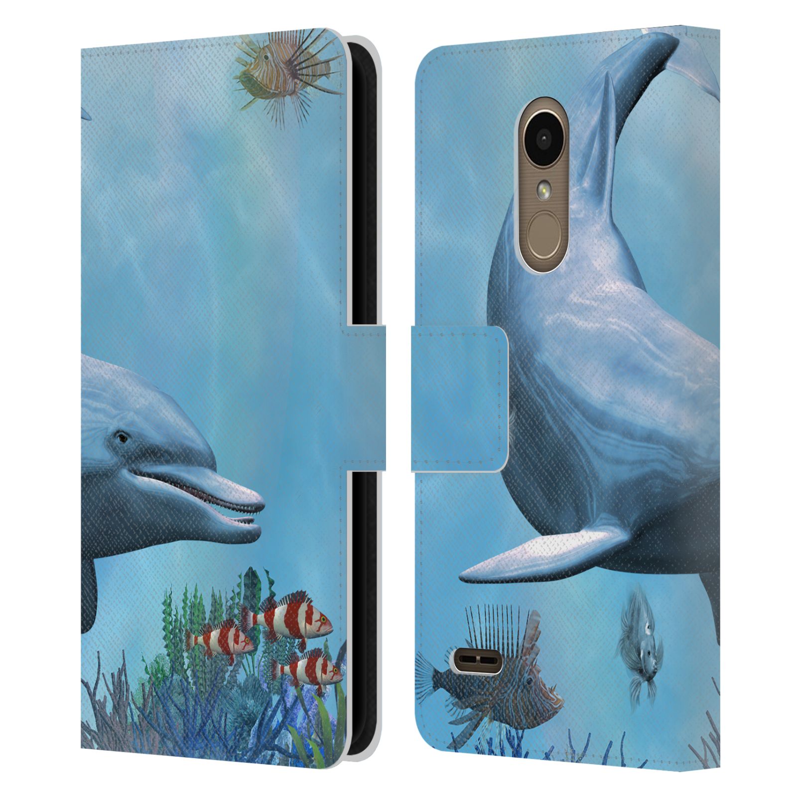 OFFICIAL SIMONE GATTERWE DOLPHINS LEATHER BOOK WALLET CASE COVER FOR LG PHONES 1 - Picture 7 of 7