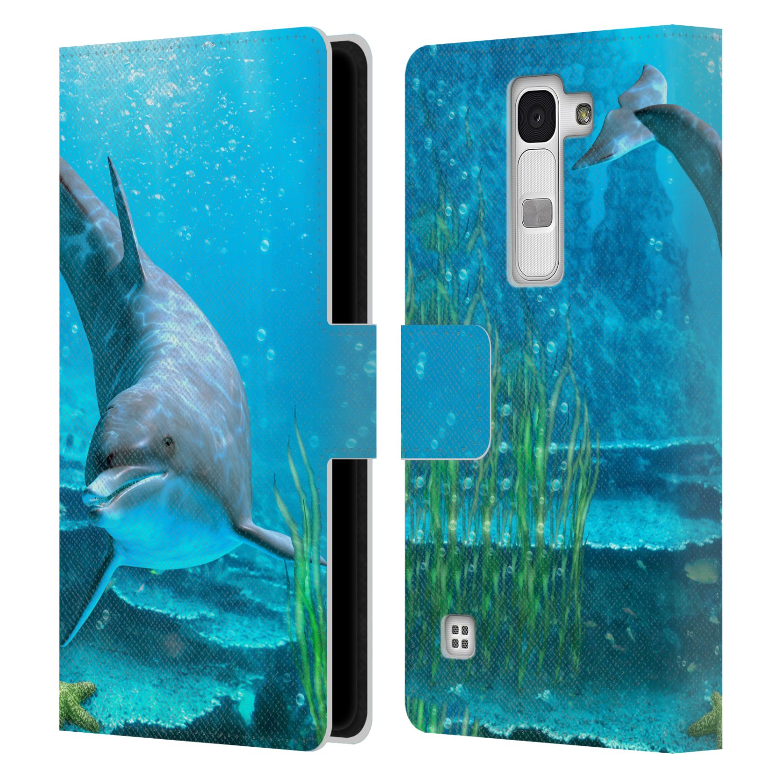 OFFICIAL SIMONE GATTERWE DOLPHINS LEATHER BOOK WALLET CASE COVER FOR LG PHONES 2 - Picture 19 of 21