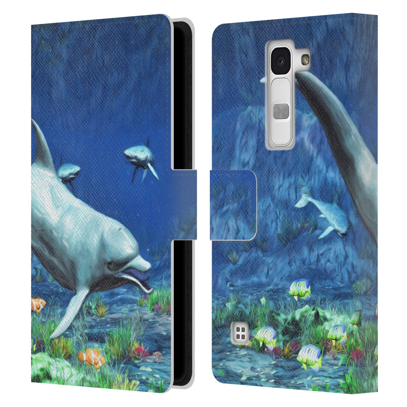 OFFICIAL SIMONE GATTERWE DOLPHINS LEATHER BOOK WALLET CASE COVER FOR LG PHONES 2 - Picture 21 of 21