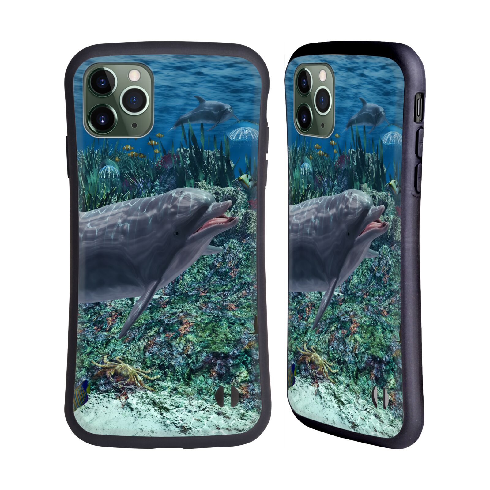 OFFICIAL SIMONE GATTERWE DOLPHINS HYBRID CASE FOR APPLE iPHONES PHONES