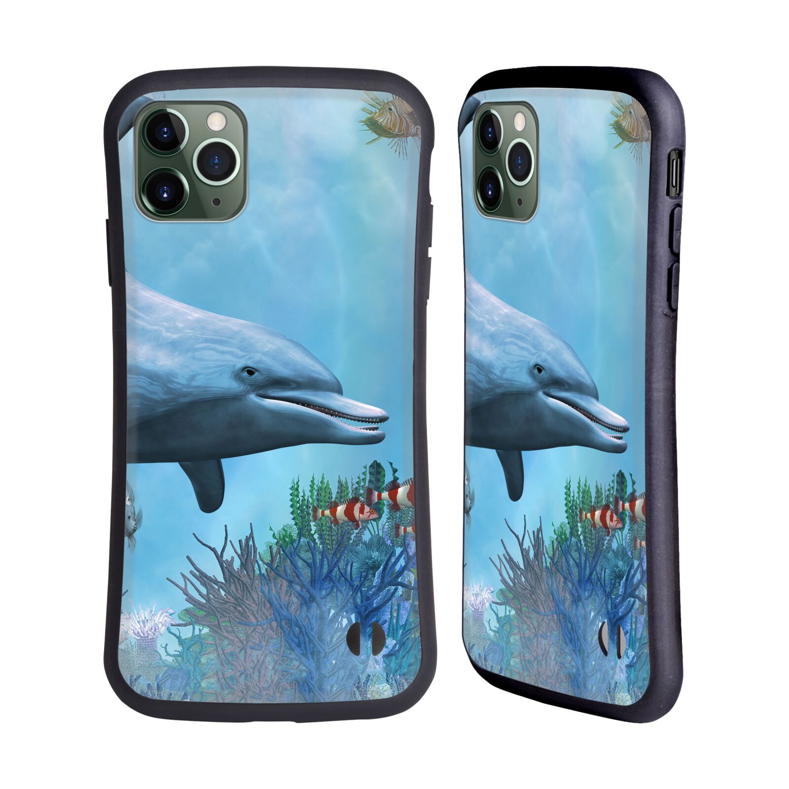 OFFICIAL SIMONE GATTERWE DOLPHINS HYBRID CASE FOR APPLE iPHONES PHONES