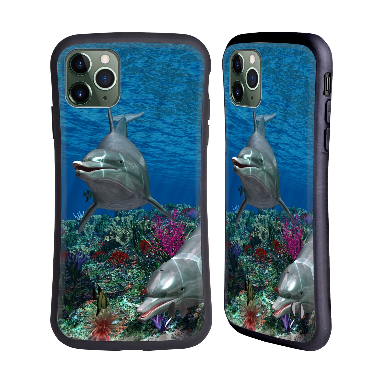 OFFICIAL SIMONE GATTERWE DOLPHINS HYBRID CASE FOR APPLE iPHONES PHONES