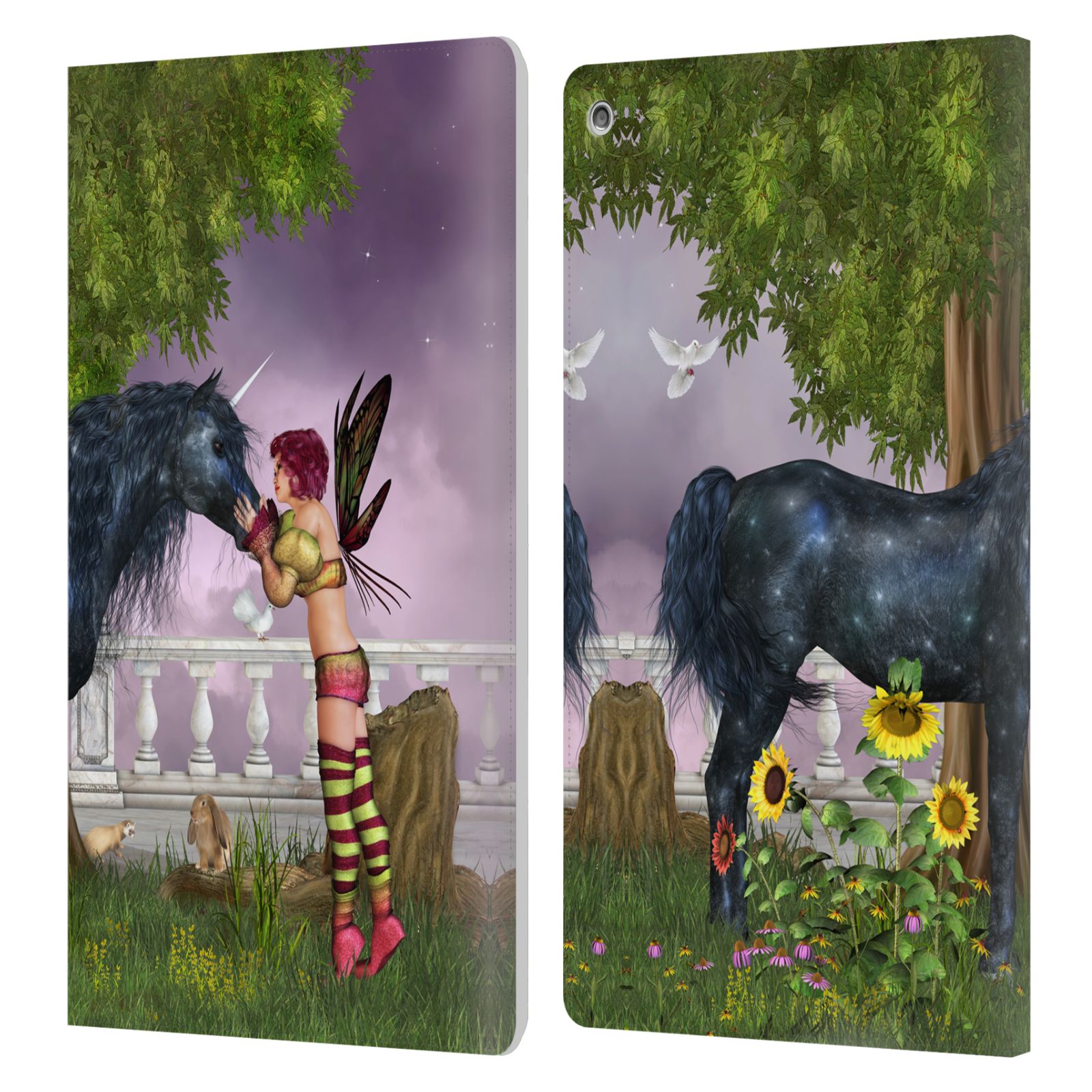 OFFICIAL SIMONE GATTERWE PEGASUS AND UNICORNS LEATHER BOOK CASE FOR AMAZON FIRE - Picture 10 of 19