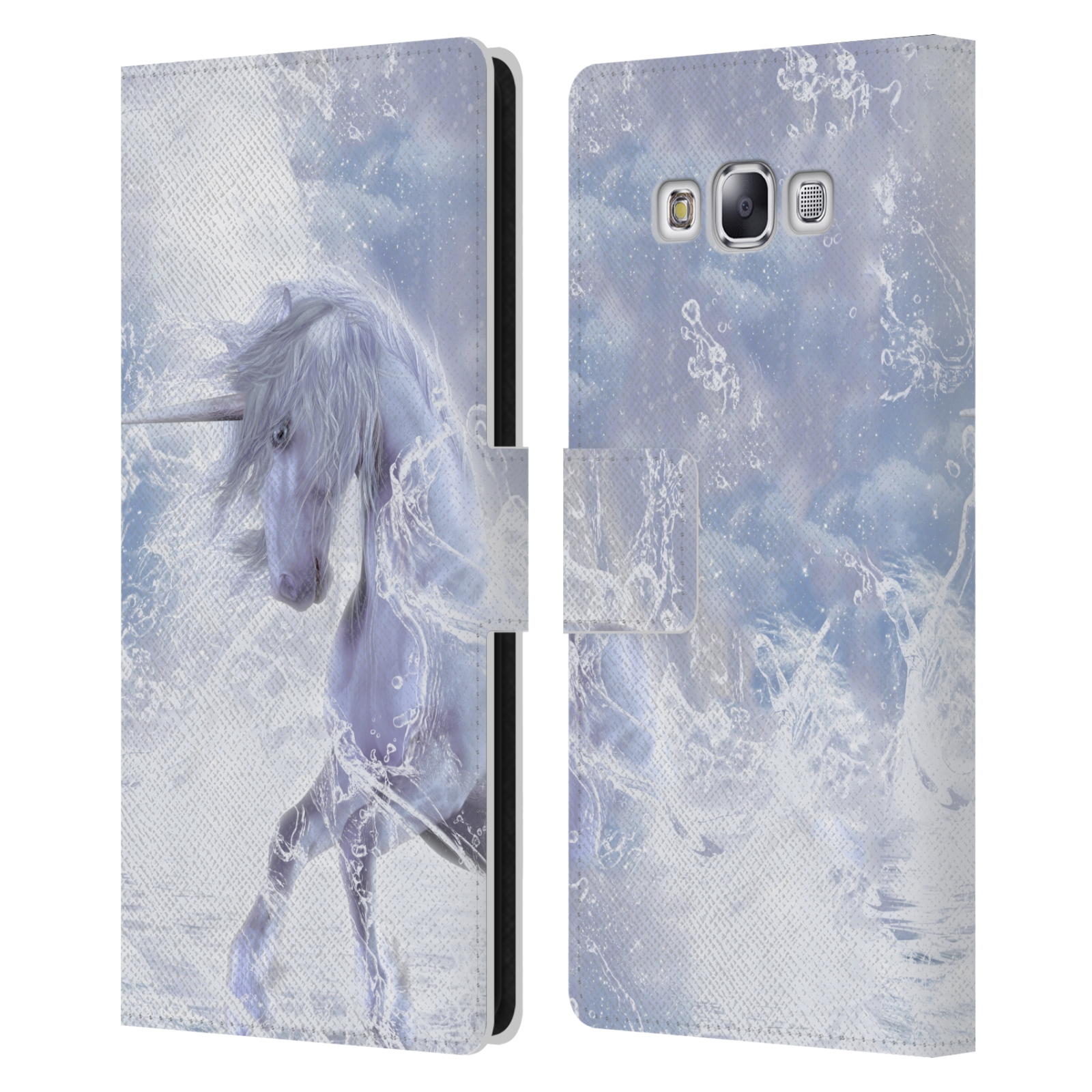 OFFICIAL SIMONE GATTERWE UNICORN LEATHER BOOK CASE FOR SAMSUNG PHONES 3