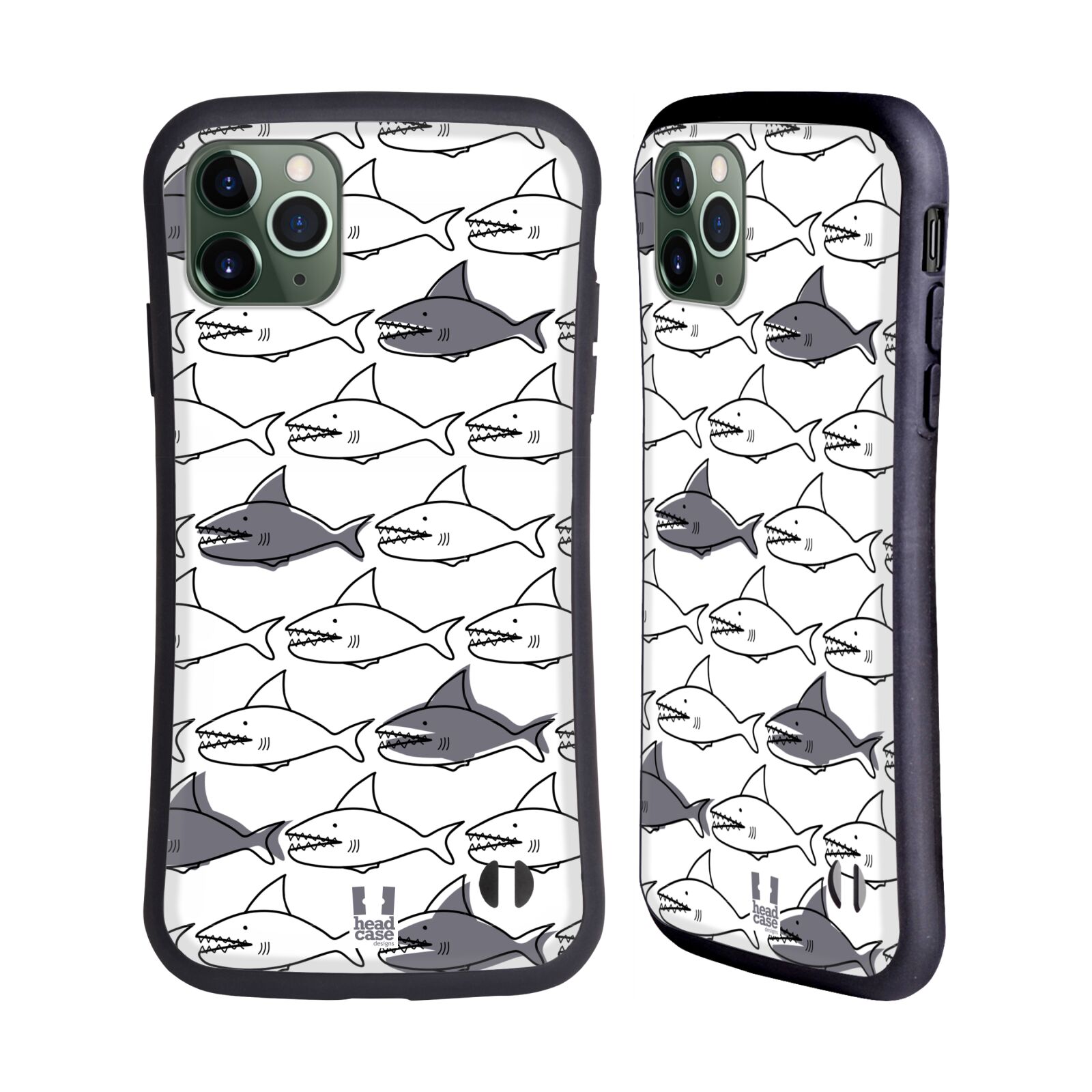 HEAD CASE DESIGNS SHARK PRINTS HYBRID CASE FOR APPLE iPHONES PHONES - Foto 9 di 14
