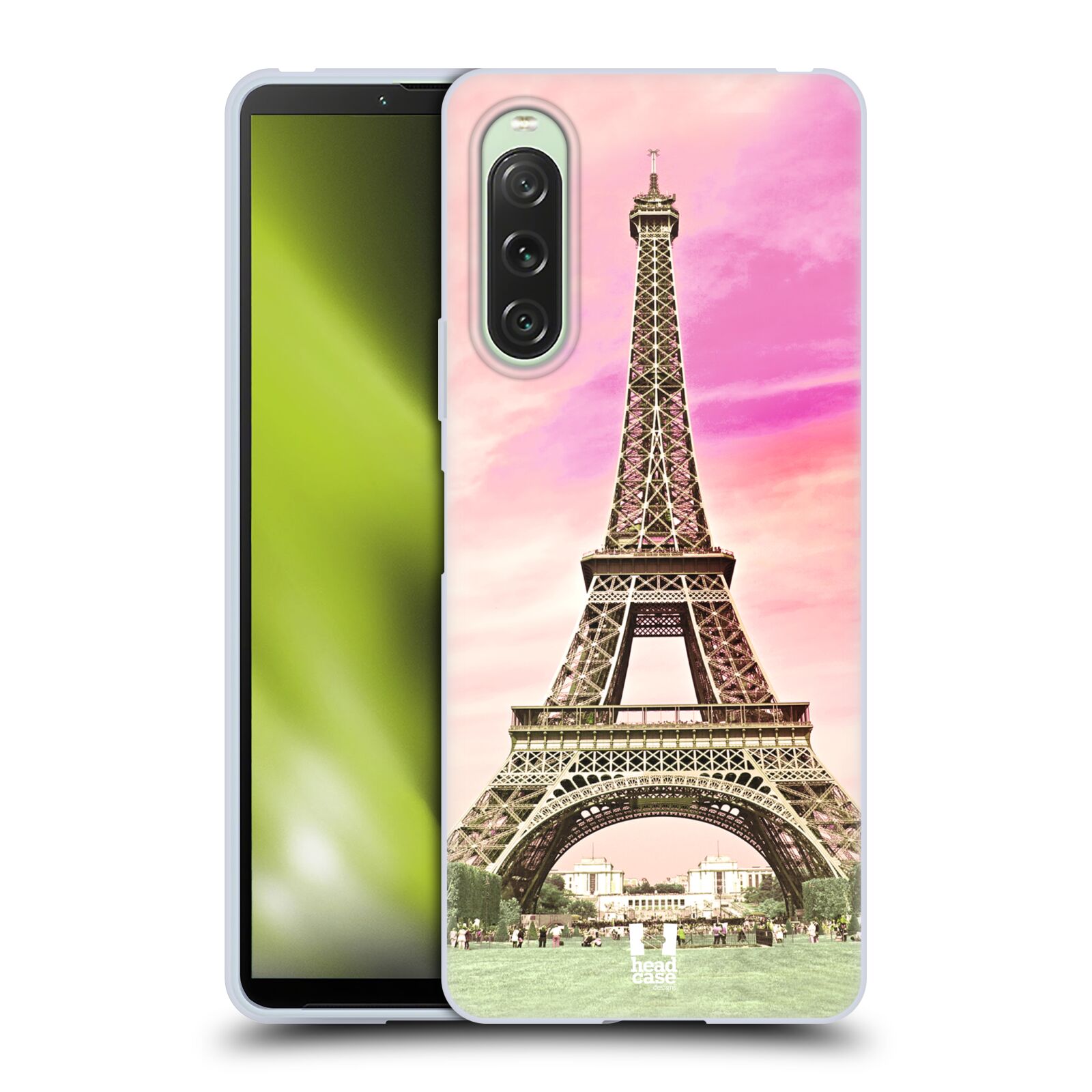 Silikonové pouzdro - Sony Xperia 10 V - Head Case - RŮŽOVÁ AIFELOVKA (Silikonový kryt, obal, pouzdro na mobilní telefon Sony Xperia 10 V s motivem RŮŽOVÁ AIFELOVKA)