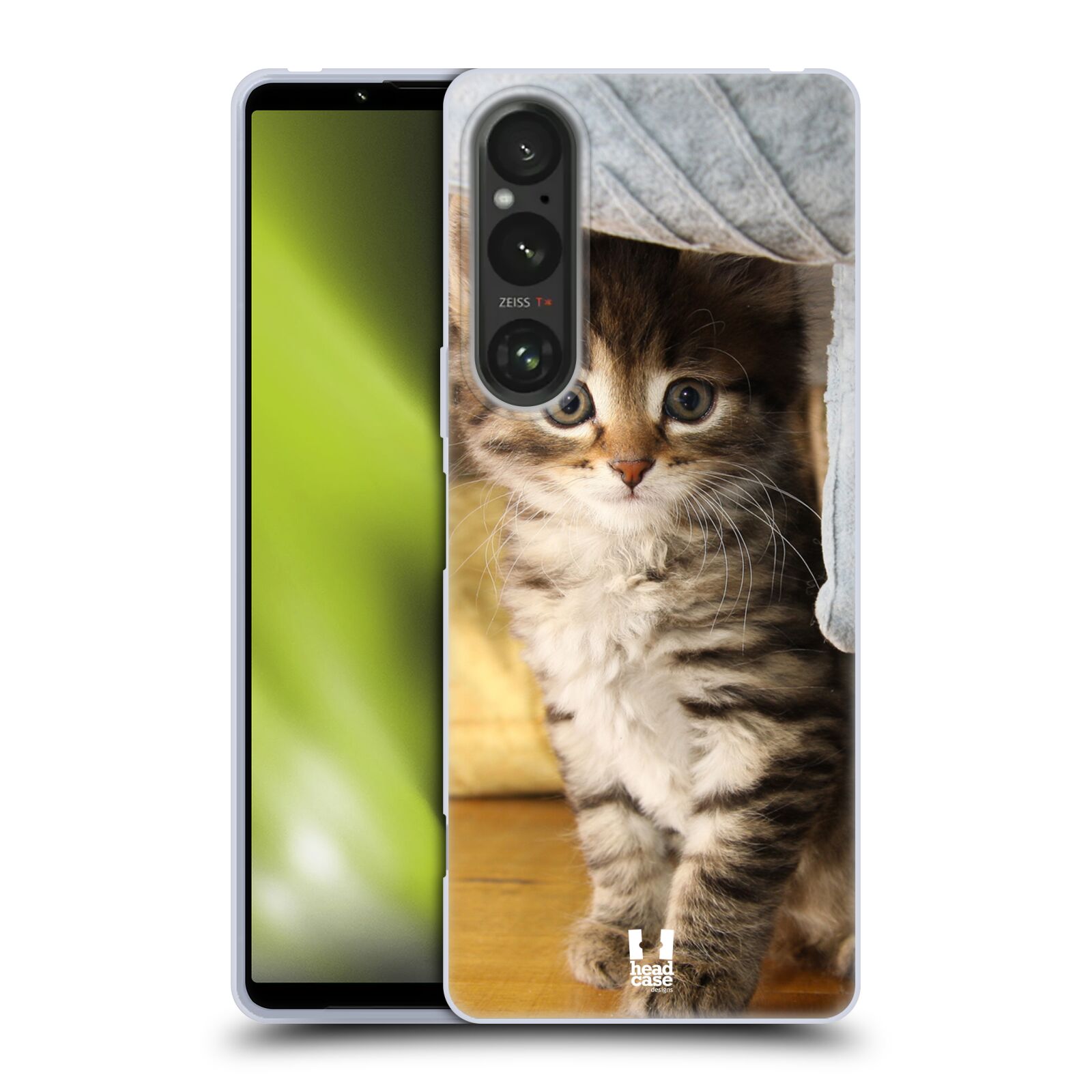 Silikonové pouzdro - Sony Xperia 1 V - Head Case - ZVÍDAVÉ KOTĚ (Silikonový kryt, obal, pouzdro na mobilní telefon Sony Xperia 1 V s motivem ZVÍDAVÉ KOTĚ )