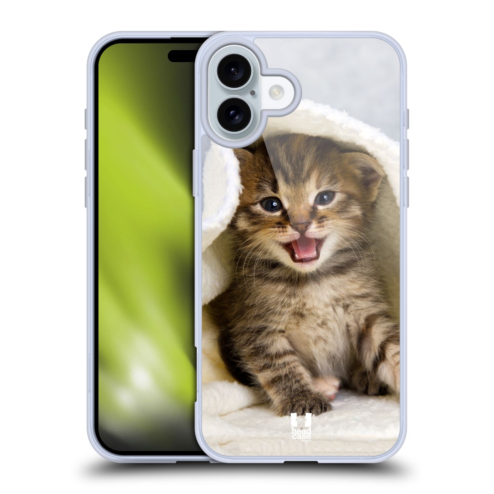 Silikonové lesklé pouzdro Apple iPhone 16 Plus - Head Case - KOTĚ V OSUŠCE (Lesklý silikonový kryt, obal, pouzdro na mobilní telefon Apple iPhone 16 Plus s motivem KOTĚ V OSUŠCE)