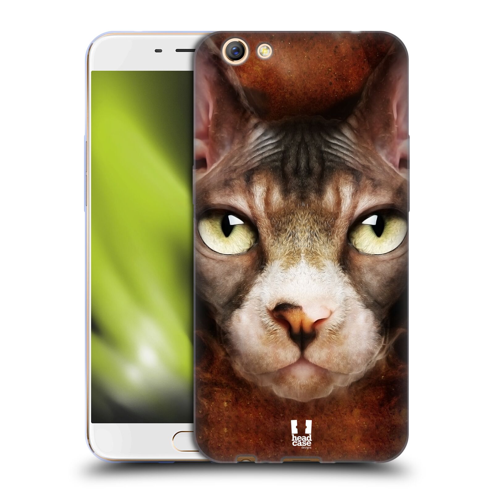 FUNDA HEAD CASE DESIGNS CON DIBUJO DE CARA DE ANIMAL SUAVE PARA TELÉFONOS OPPO - Imagen 11 de 13