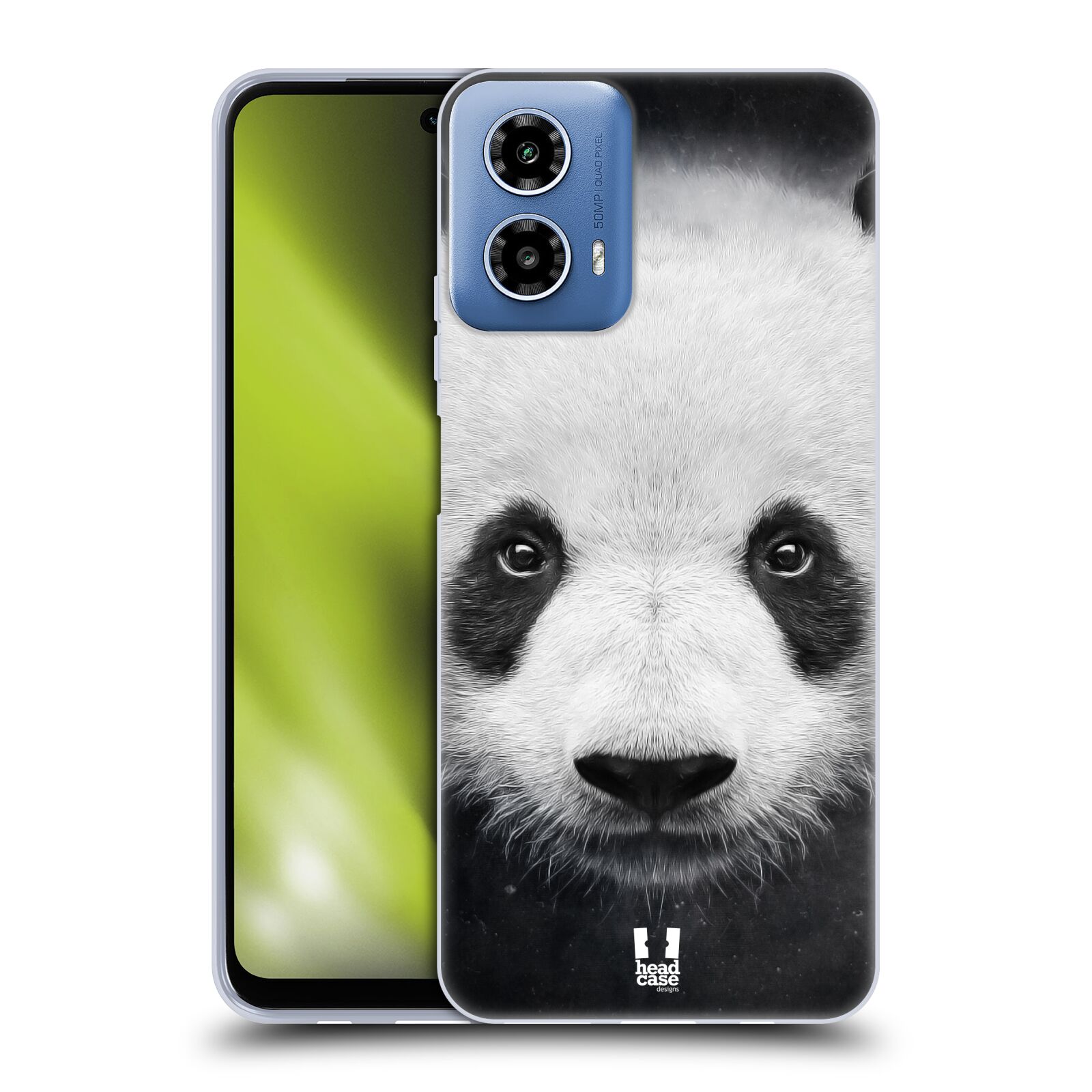 Silikonové pouzdro na mobil Motorola Moto G34 5G - Head Case - TVÁŘ PANDA (Silikonový kryt, obal, pouzdro na mobilní telefon Motorola Moto G34 5G s motivem TVÁŘ PANDA)