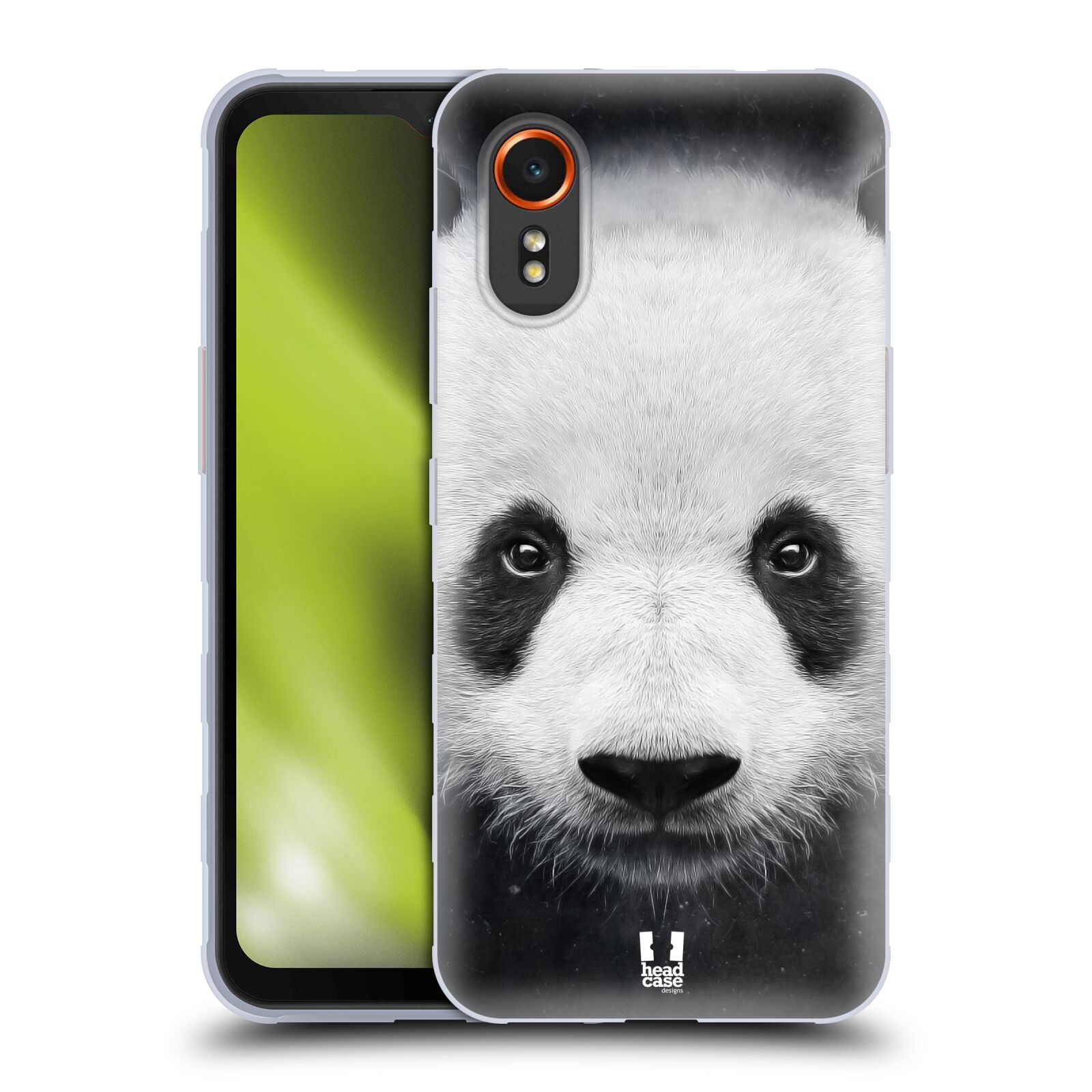 Silikonové pouzdro - Samsung Galaxy Xcover 7 5G - Head Case - TVÁŘ PANDA (Silikonový kryt, obal, pouzdro na mobilní telefon Samsung Galaxy Xcover 7 5G s motivem TVÁŘ PANDA)