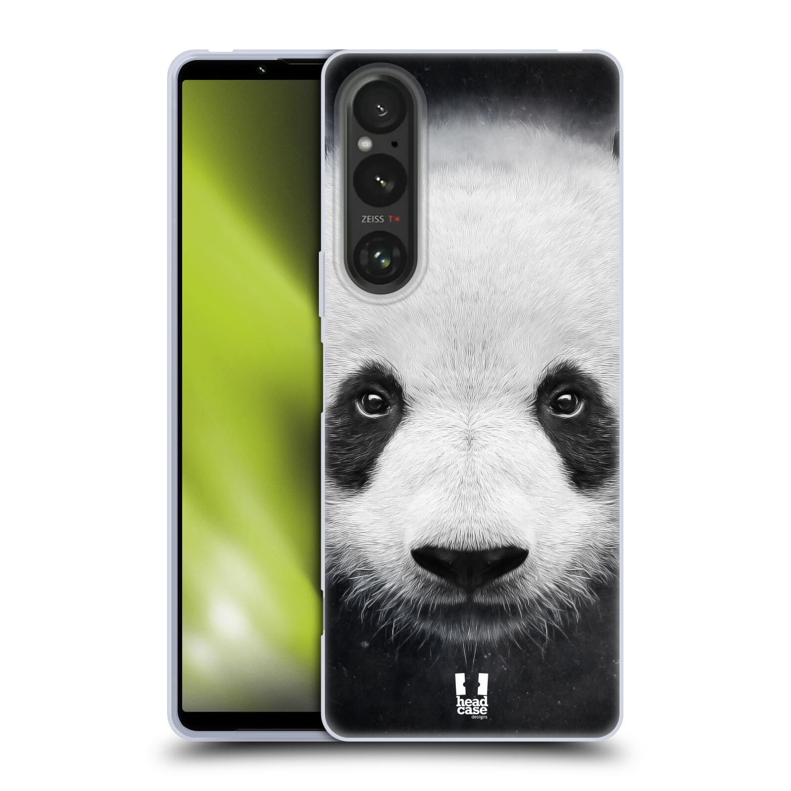 Silikonové pouzdro - Sony Xperia 1 V - Head Case - TVÁŘ PANDA (Silikonový kryt, obal, pouzdro na mobilní telefon Sony Xperia 1 V s motivem TVÁŘ PANDA)