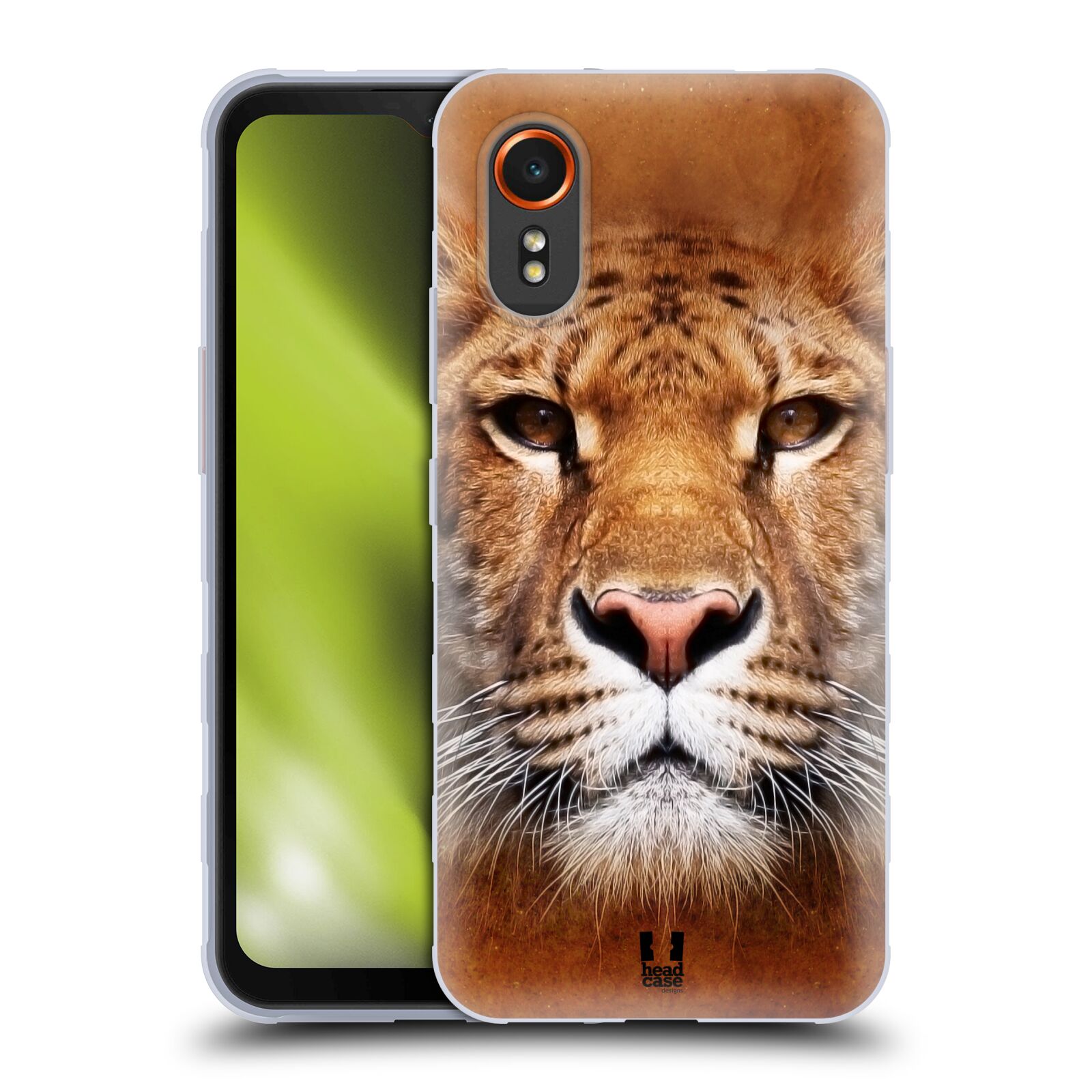 Silikonové pouzdro - Samsung Galaxy Xcover 7 5G - Head Case - TVÁŘ LIGER (Silikonový kryt, obal, pouzdro na mobilní telefon Samsung Galaxy Xcover 7 5G s motivem TVÁŘ LIGER)