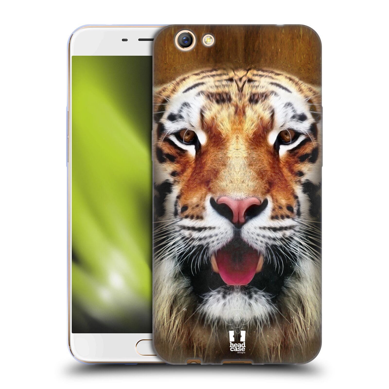 FUNDA HEAD CASE DESIGNS CON DIBUJO DE CARA DE ANIMAL SUAVE PARA TELÉFONOS OPPO - Imagen 12 de 13